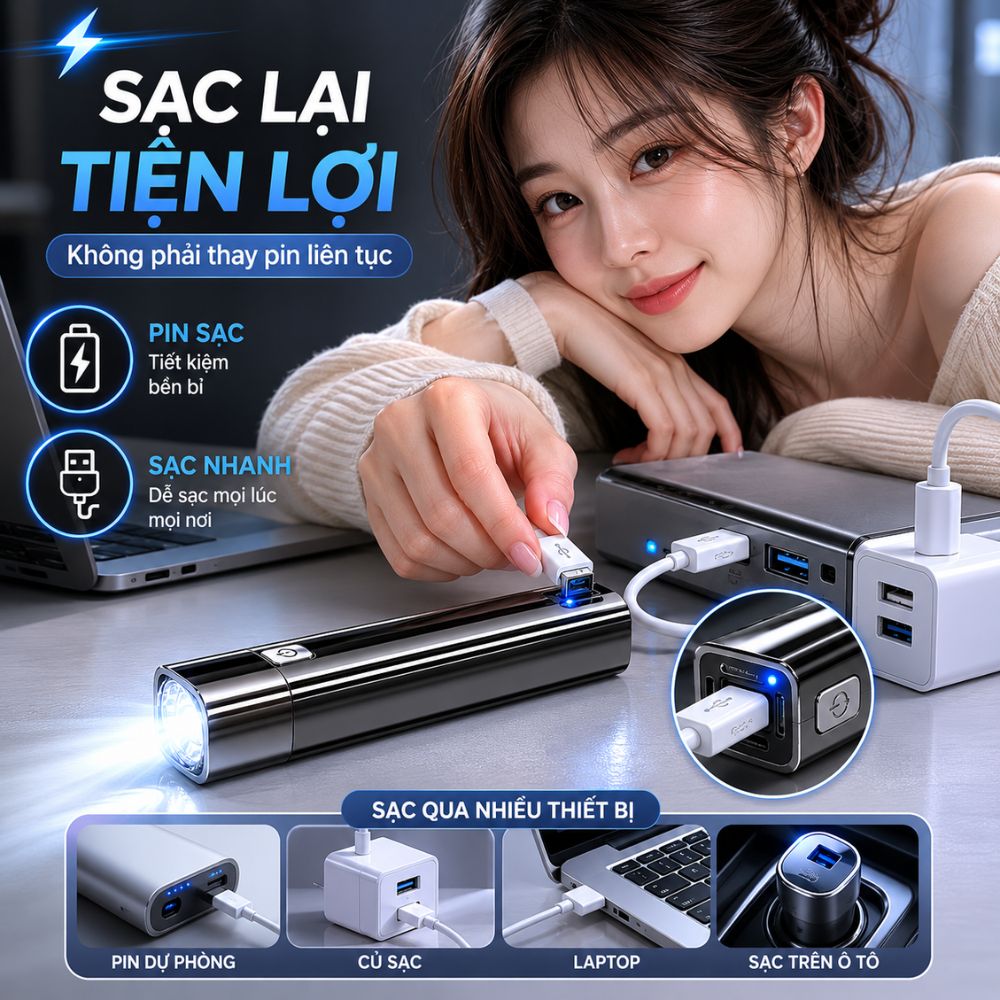 Đèn Pin Sạc Đa Năng Kachi MK425: Soi Rọi Mọi Hành Trình, Bừng Sáng Mọi Cuộc Vui_thumbnail_7
