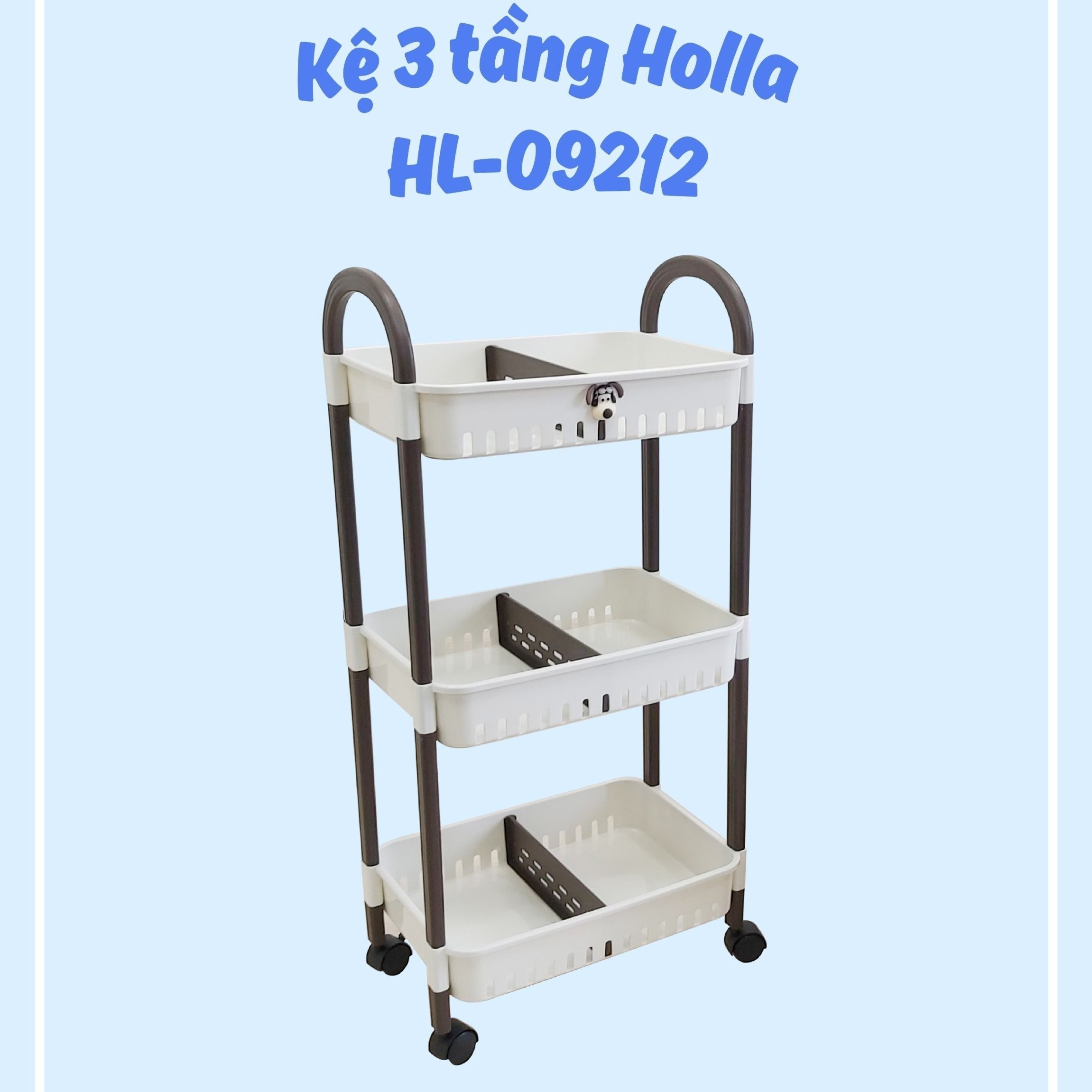 Kệ Holla Trắng 3 tầng