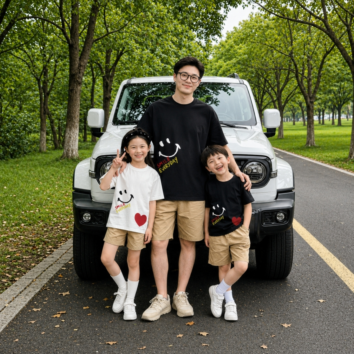 Áo phông gia đình 3,4,5 người hình mặt cười - Loza GĐ3599_thumbnail_2