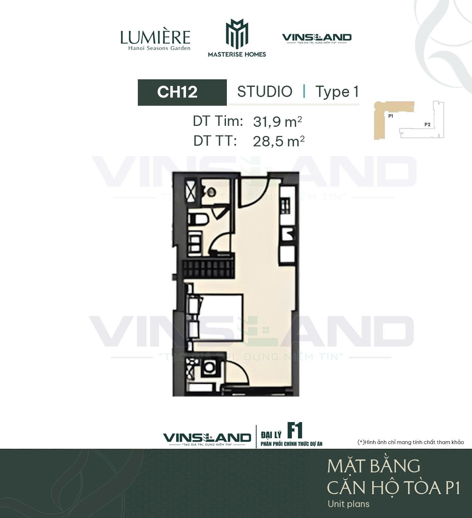 12 stuido 28,5m2