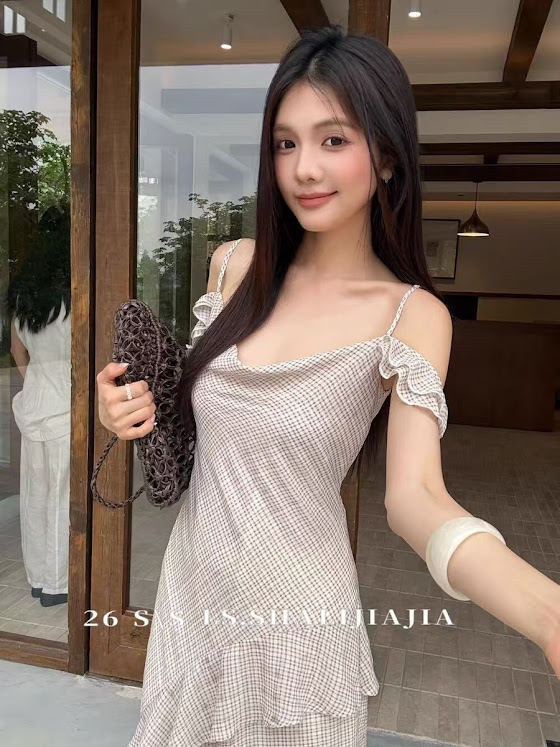 Lucas - váy 2 dây cổ đổ bèo tay 2 lớp dáng dài chân xòe SHALIJIA_thumbnail_1