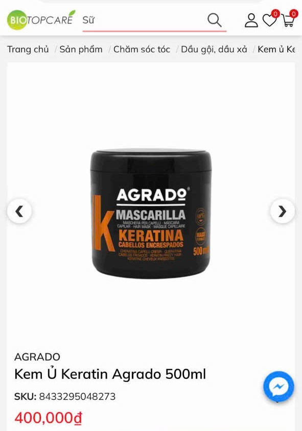 DẦU GỘI + KEM Ủ Keratin Agrado_thumbnail_6