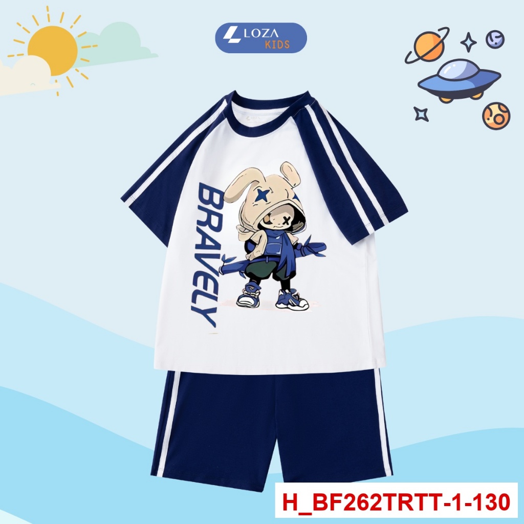 [XẢ KHO] Set bộ thun phối bé trai, bé gái lẻ size size từ 15-40kg - Loza Kids XABF01_thumbnail_46