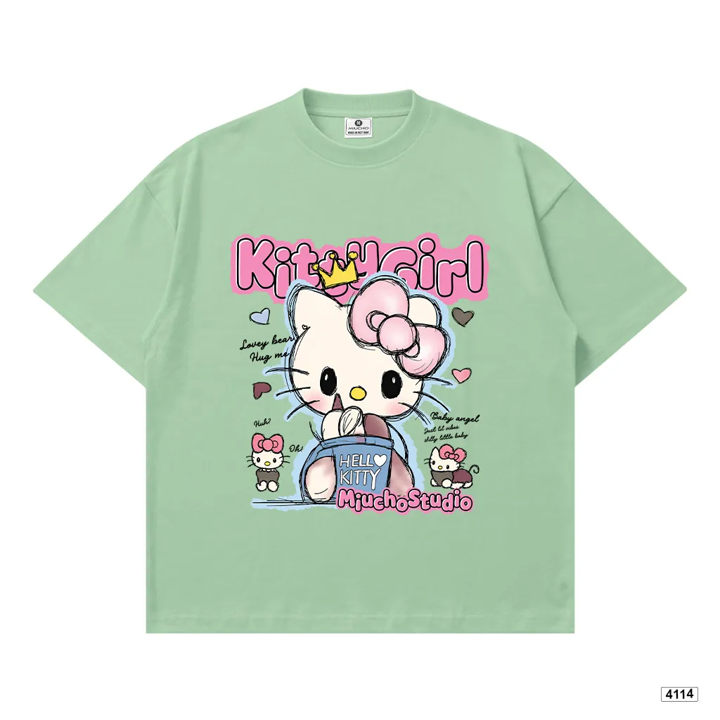 Áo thun nữ form boxy Kittie Girl Miucho 4114_thumbnail_18
