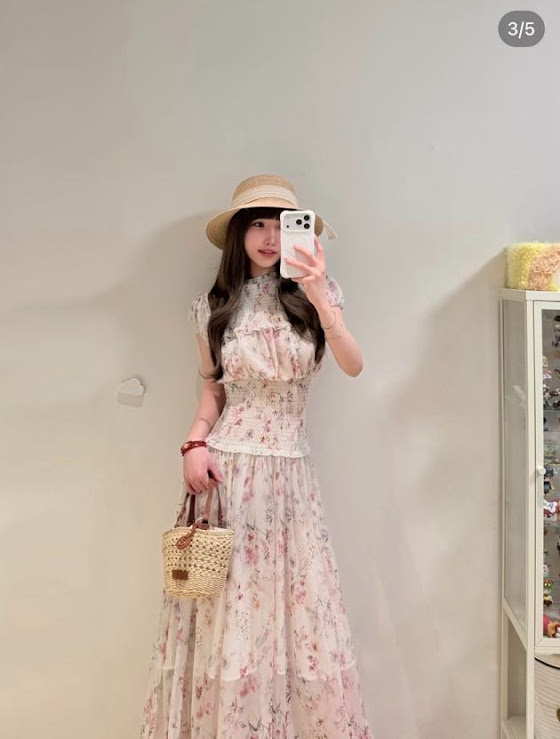 Lucas - Váy cổ đứng tay bồng dáng maxi chân xòe_thumbnail_8