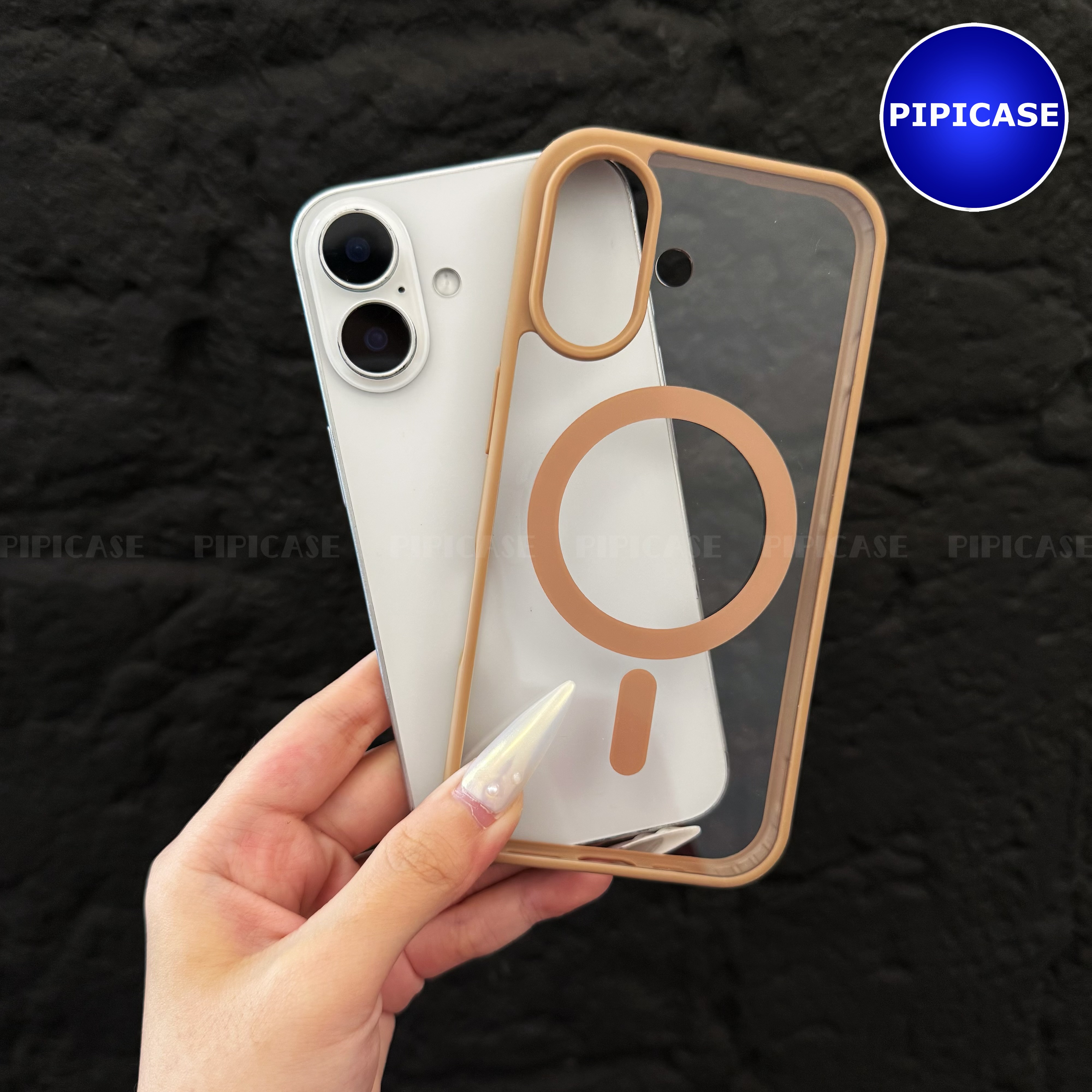 Ốp Lưng iPhone 16 Plus - Chic - Nâu Nhạt_thumbnail_3