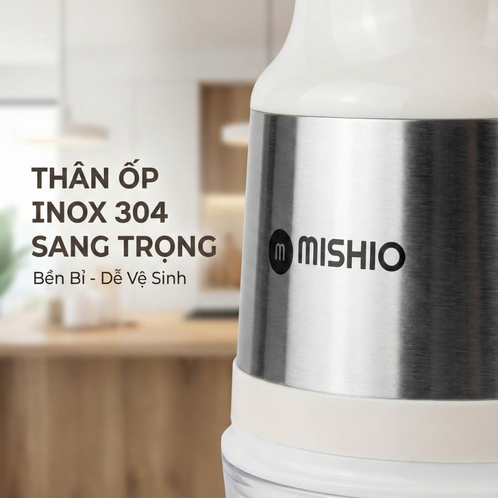 Máy Xay Mini Mishio MK389 - Dung Tích 0.8L, Xay Đồ Ăn Dặm, Gia Vị, Đồ Khô, Công Suất 250W Mạnh Mẽ_thumbnail_6