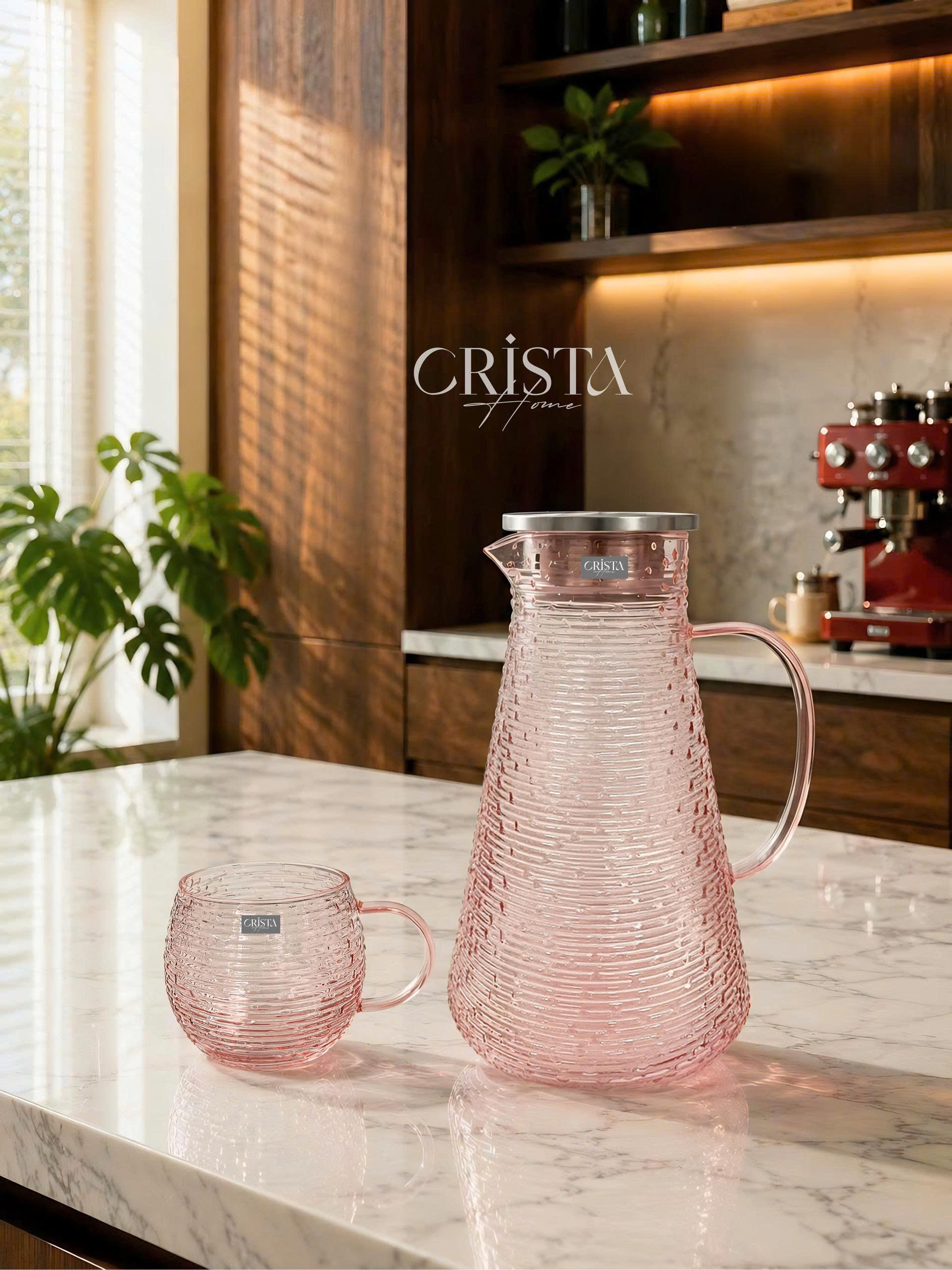 Bình thủy tinh họa tiết vân ngang 2L CRISTA HOME_thumbnail_5