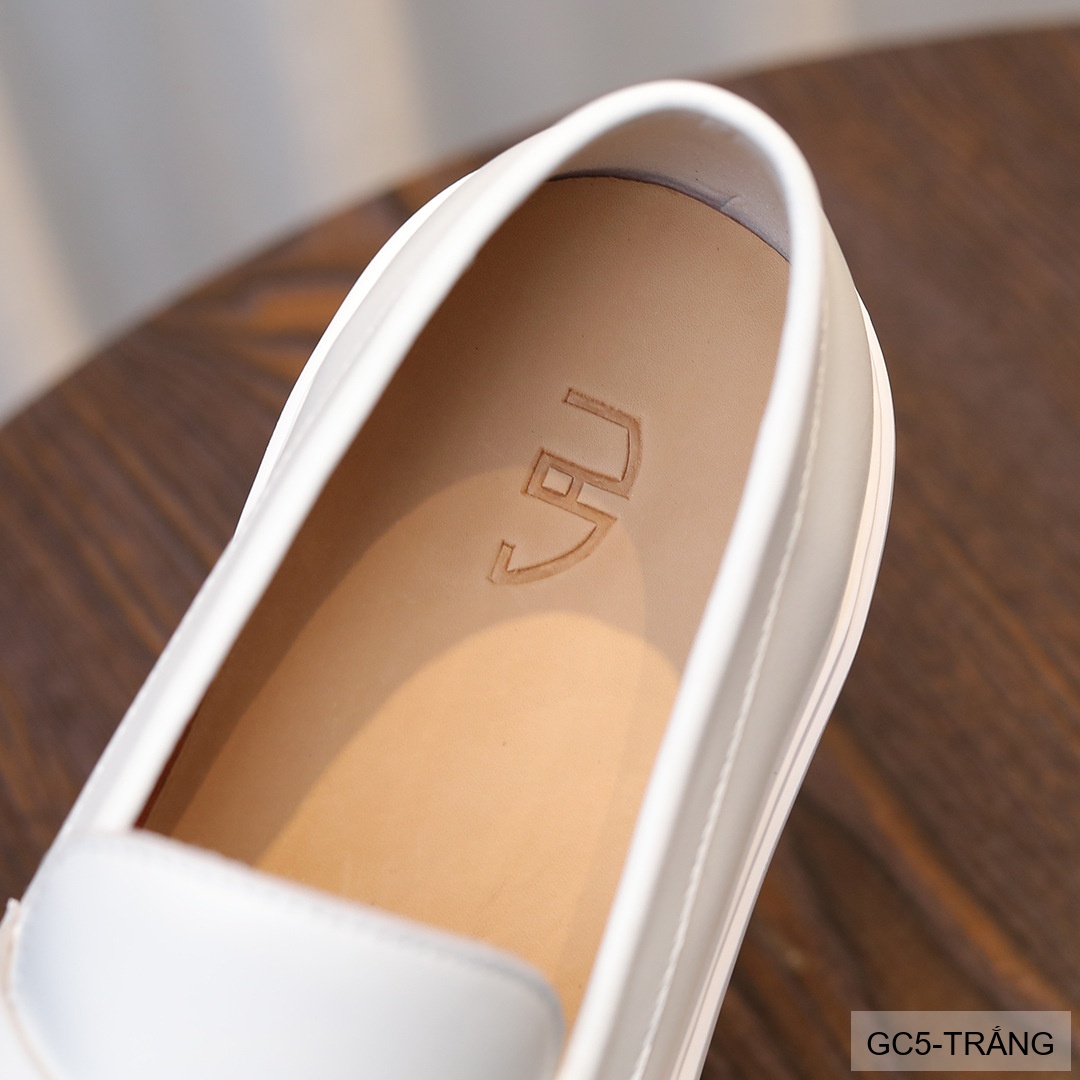 GC5 - Giày nam trắng đế dày kiểu loafer thời trang, chất da bò mềm êm_thumbnail_9