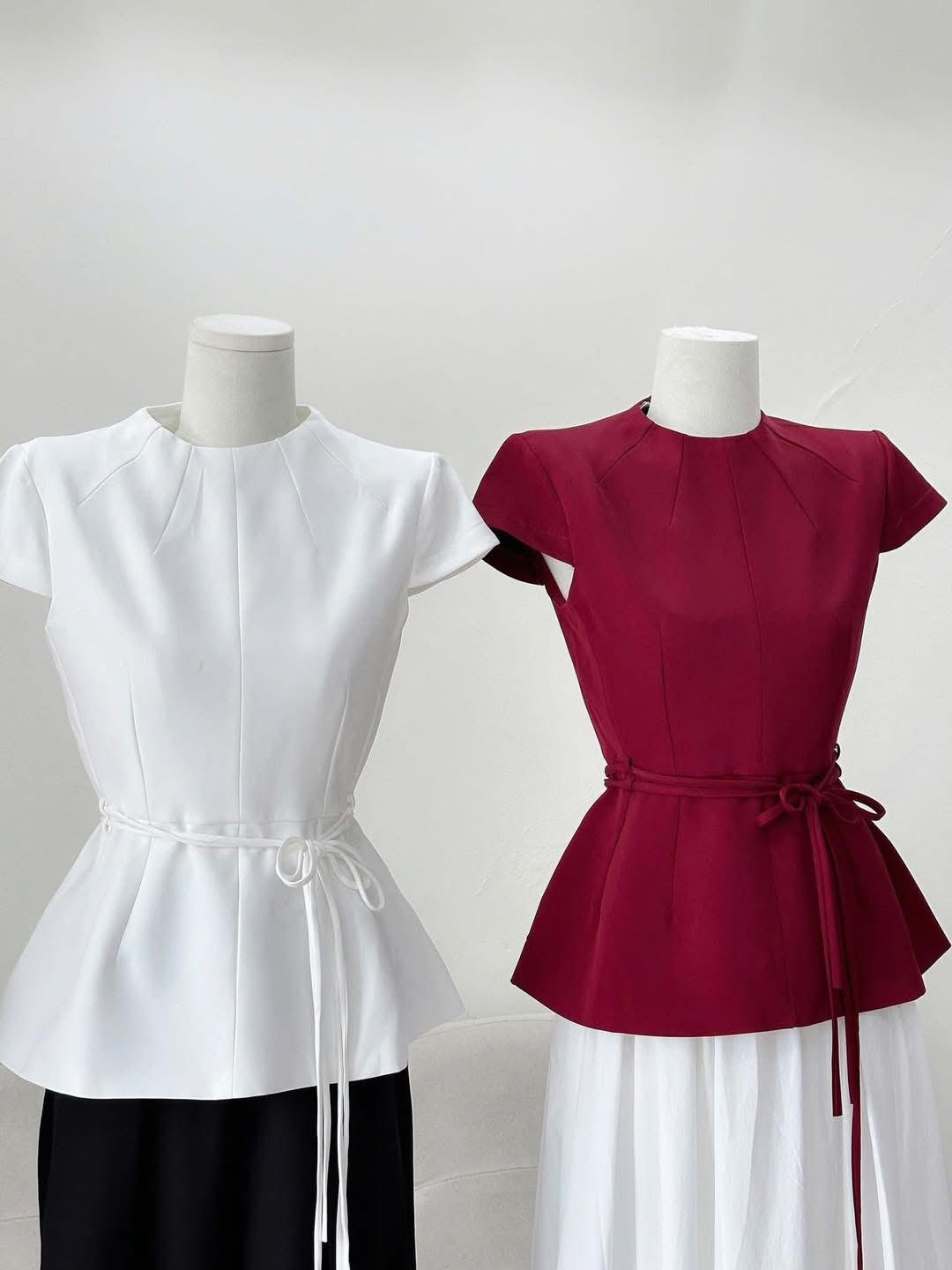 Áo Kiểu Nữ Tay Ngắn Peplum + Dây Eo HN.098 (C) (1451)_thumbnail_5