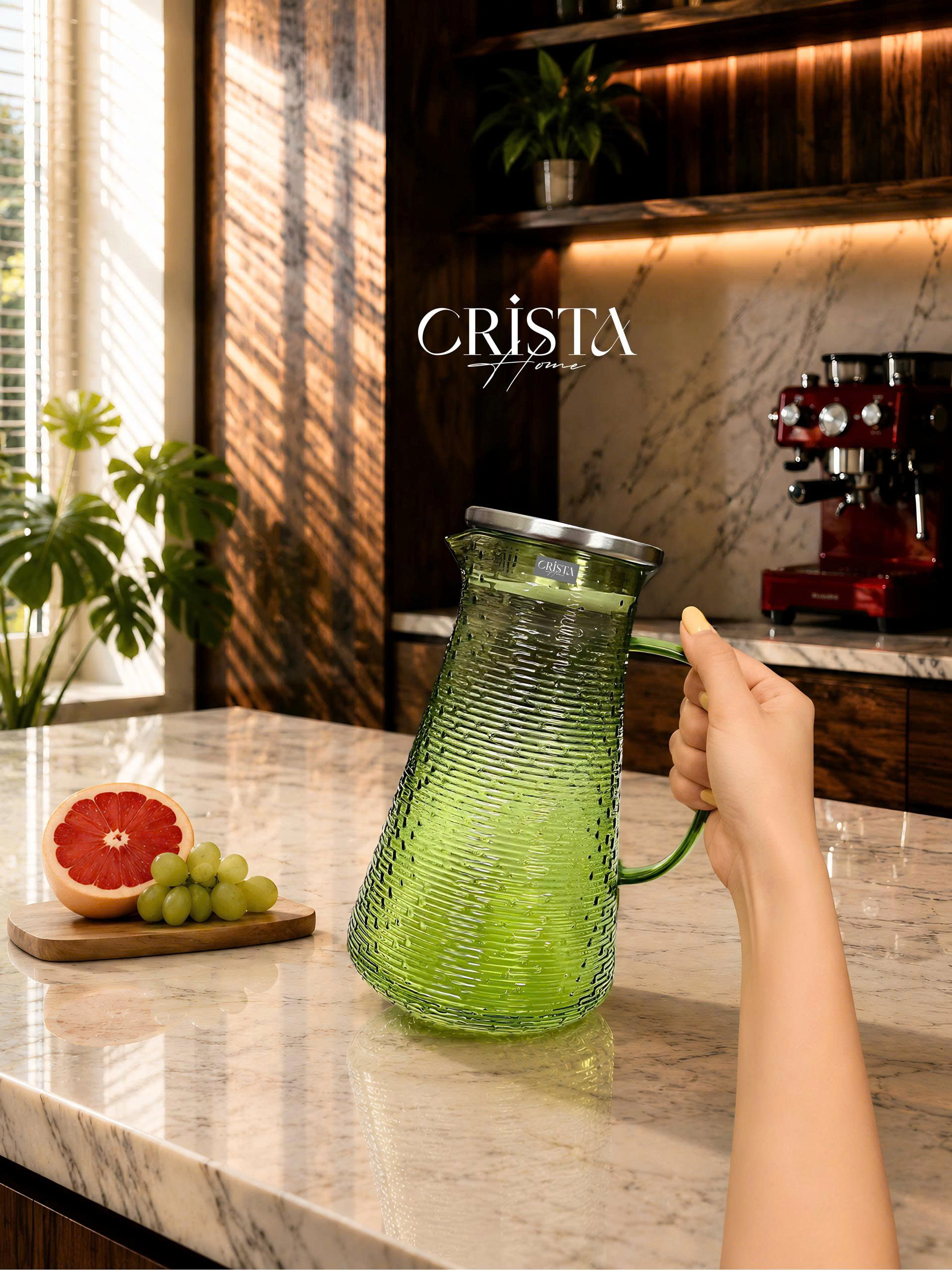 Bình thủy tinh họa tiết vân ngang 2L CRISTA HOME_thumbnail_7