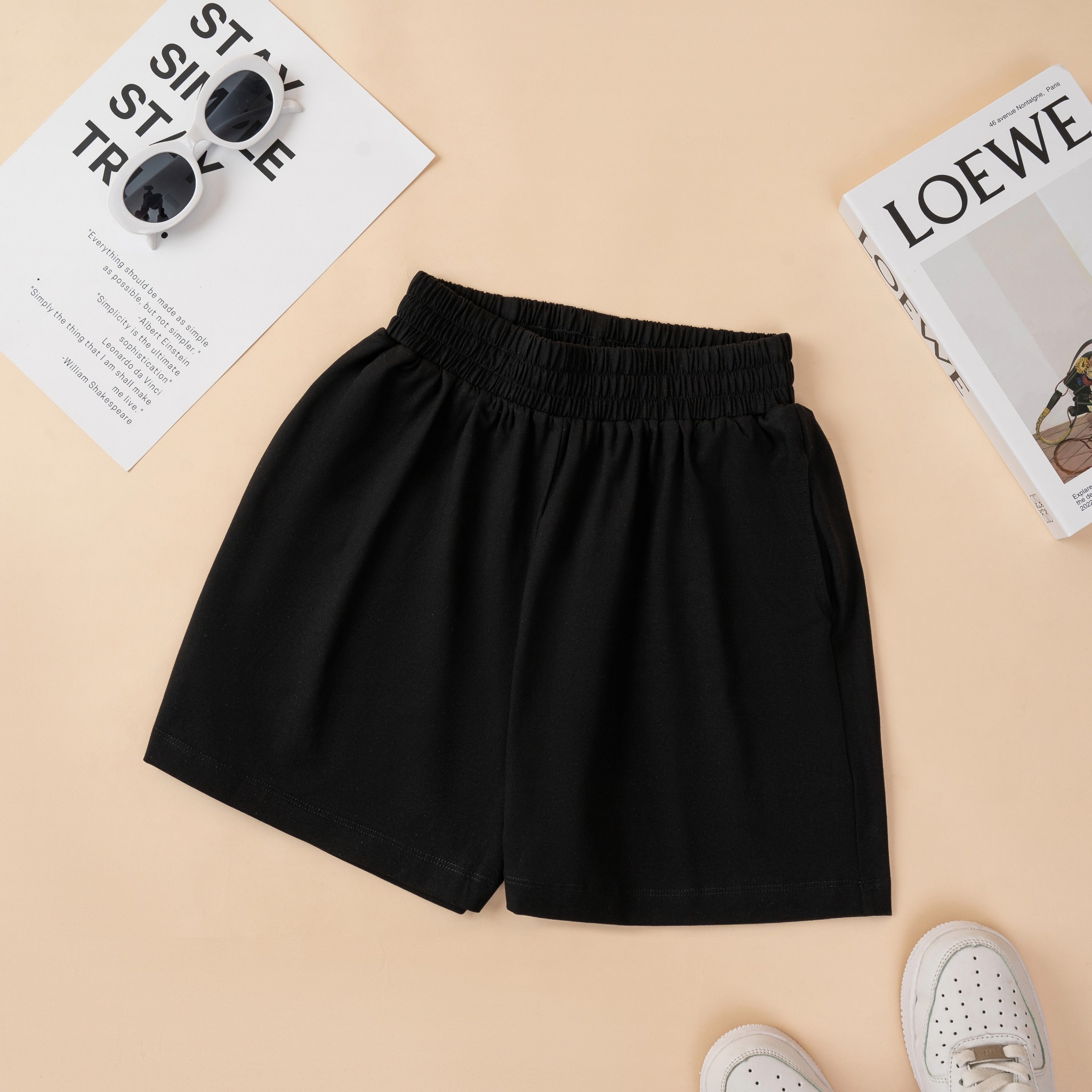 Quần đùi nữ mặc nhà - Quần đùi thun cotton cạp chun - LOZA QT7002_thumbnail_2