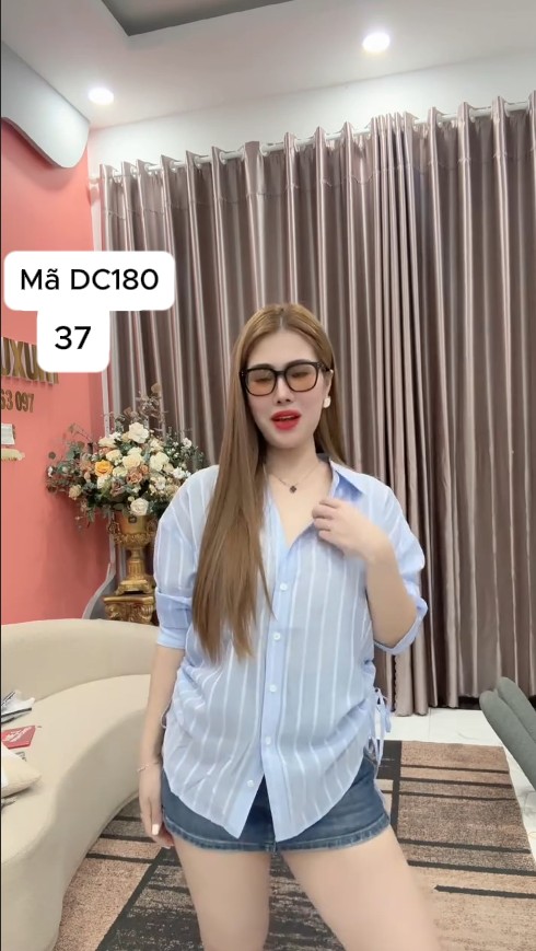 DC180 Áo sm from rộng rút eo