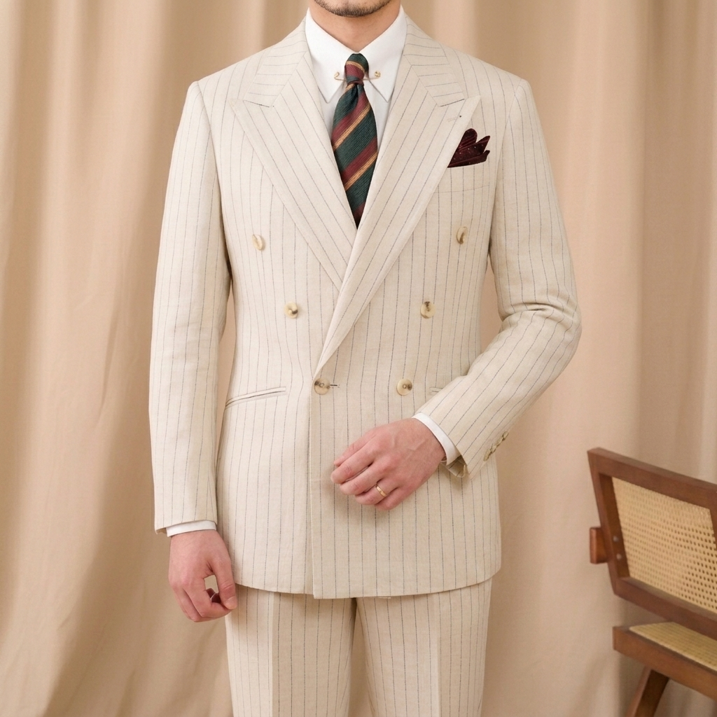 Bộ Suit Portofino Sọc Ivory_thumbnail_7