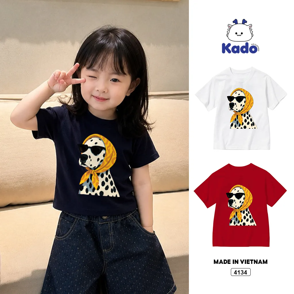 Áo thun trẻ em chất thoáng mát Puppy Kado 4134