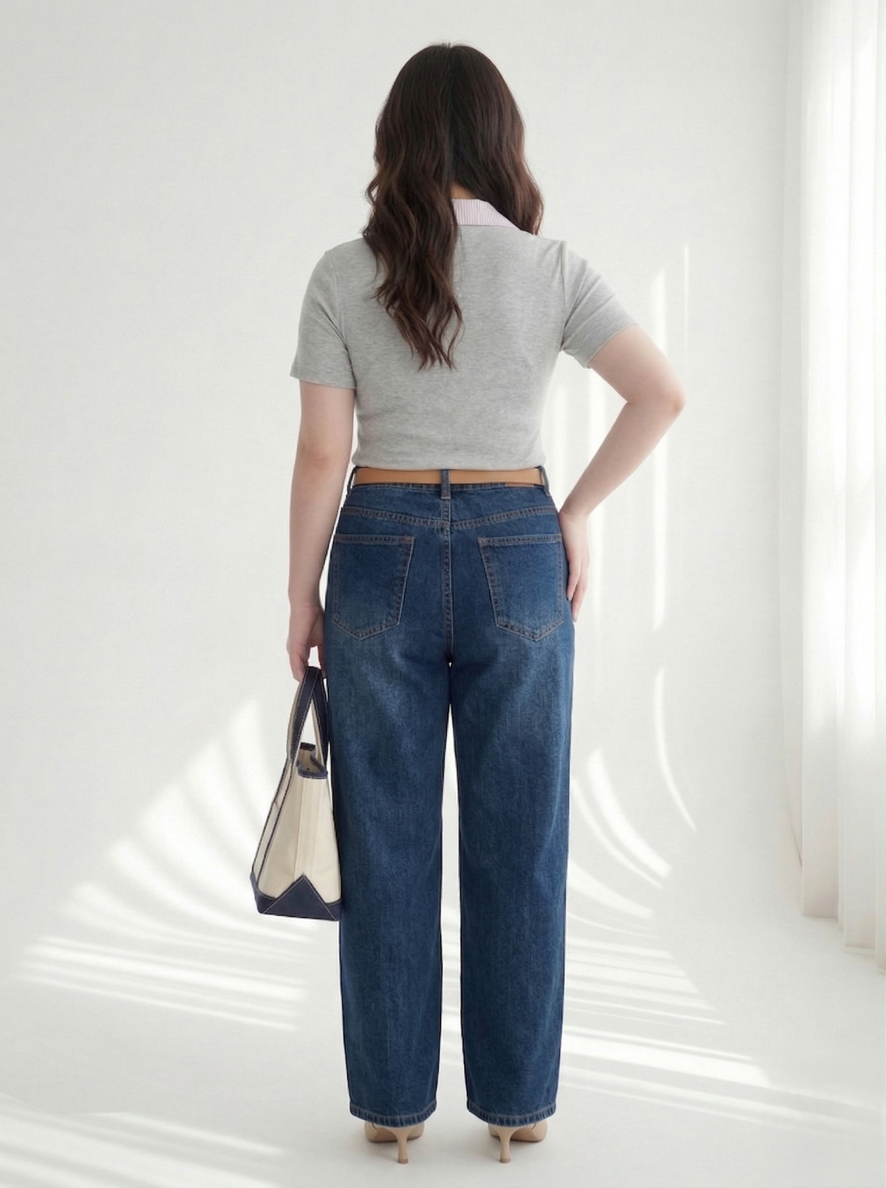 BIGSIZE- Quần jean suông co giãn basic V-QJ01 dành cho nàng béo_thumbnail_9