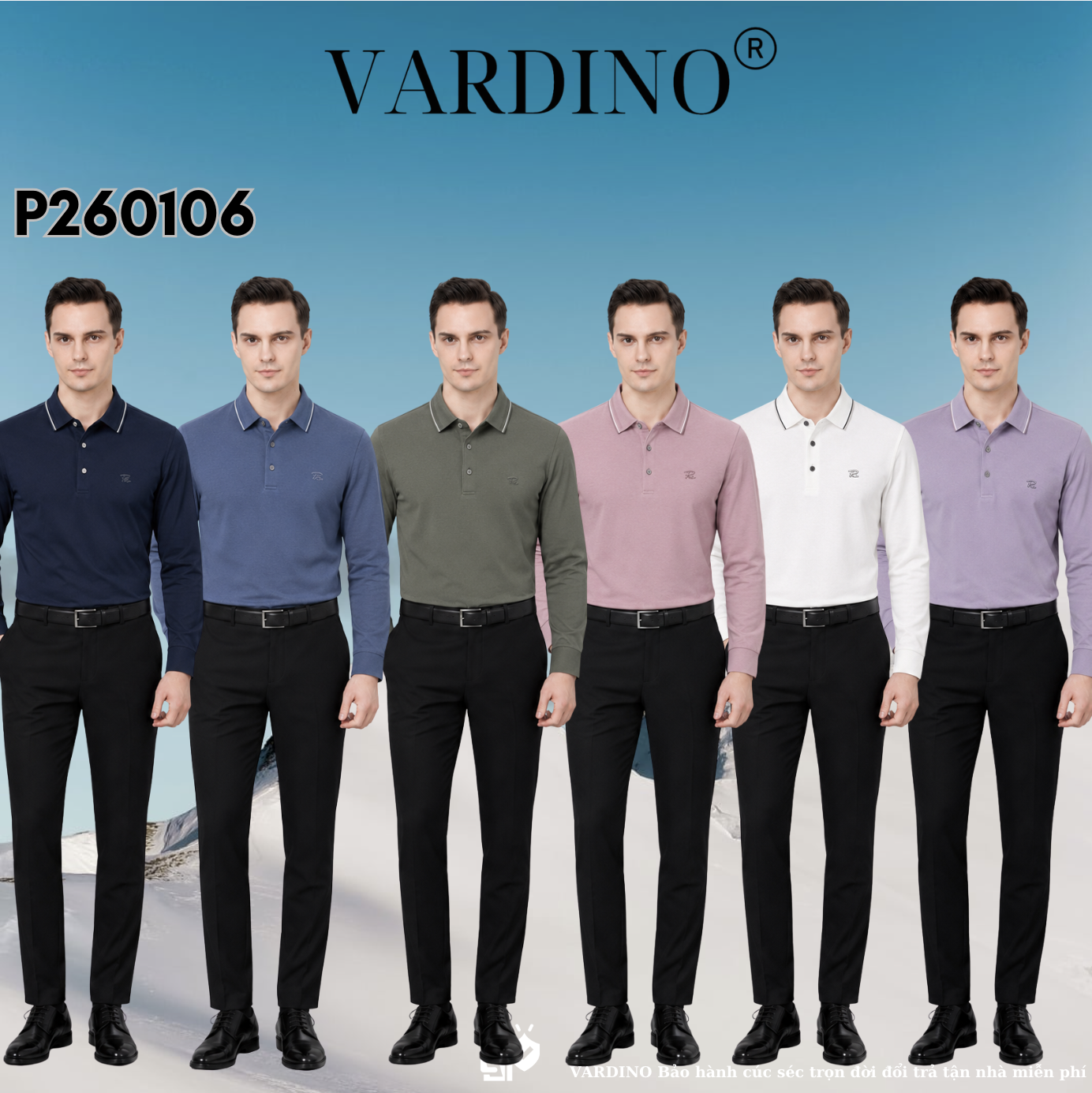 Áo polo dài tay Vardino P260106