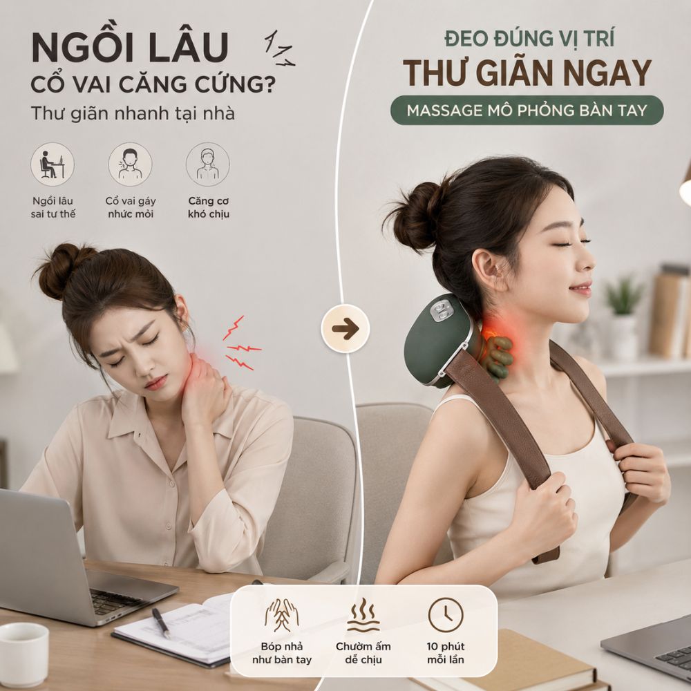 Máy Massage Cổ Vai Gáy Kachi MK449 - Giải Pháp Thư Giãn Hoàn Hảo