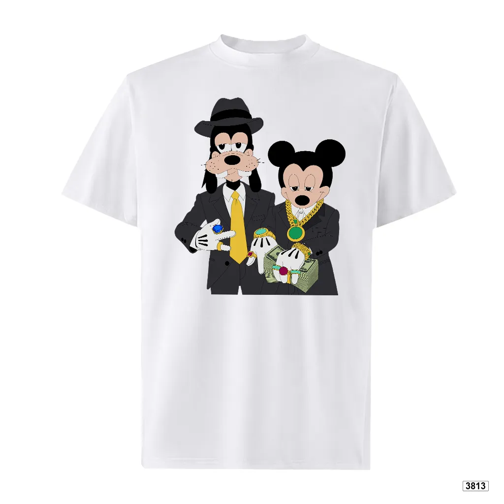 Áo thun form ôm dáng ngắn ATD3813 TeePrint tay ngắn vải cotton thoáng mát cổ tròn in mix_thumbnail_6