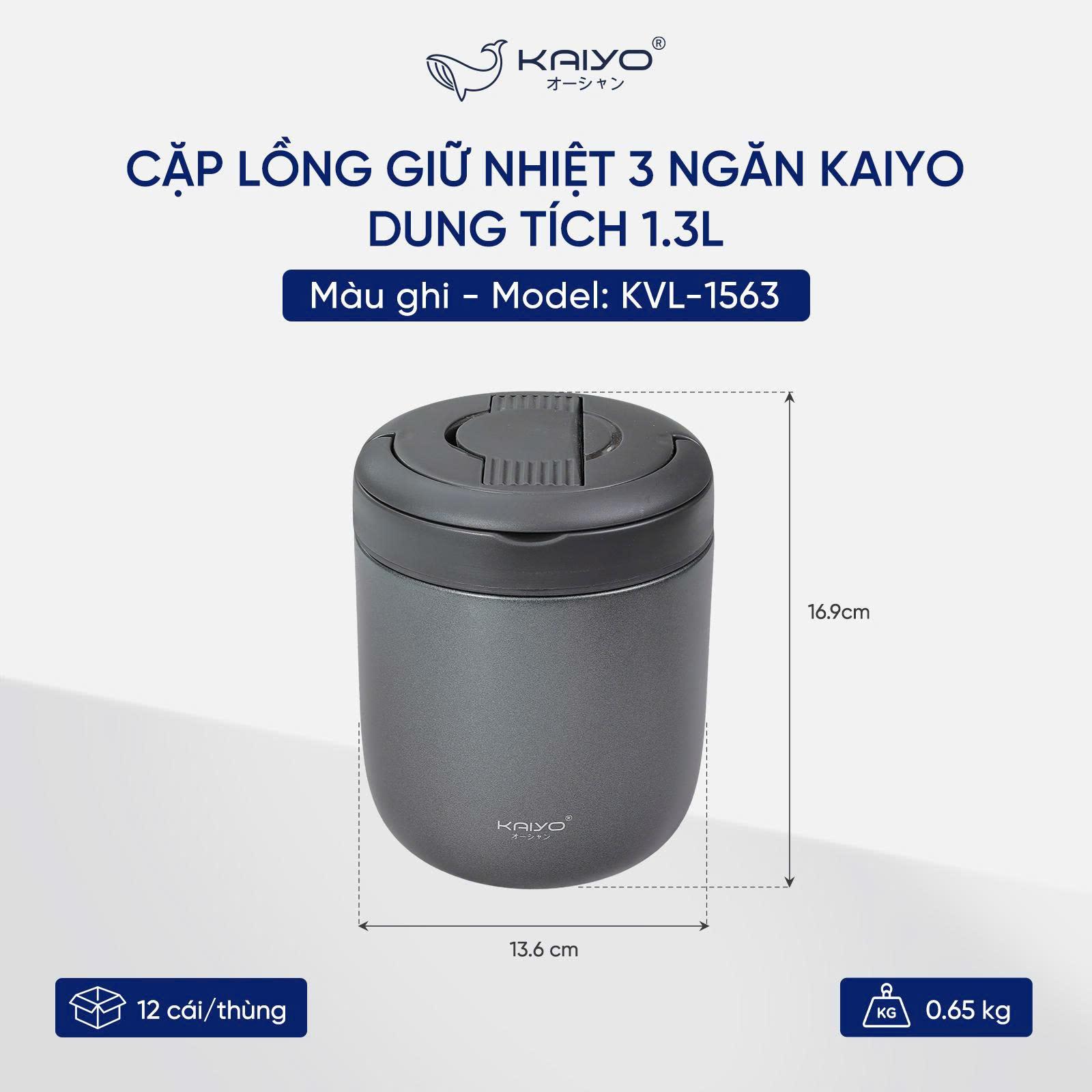CẶP LỒNG GIỮ NHIỆT 3 NGĂN KAIYO, DUNG TÍCH 1.3L_thumbnail_19