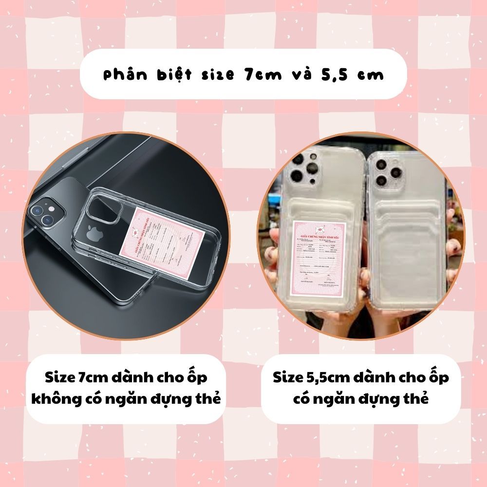 Set 2 Giấy chứng nhận kết hôn mini để Ốp điện thoại_thumbnail_3