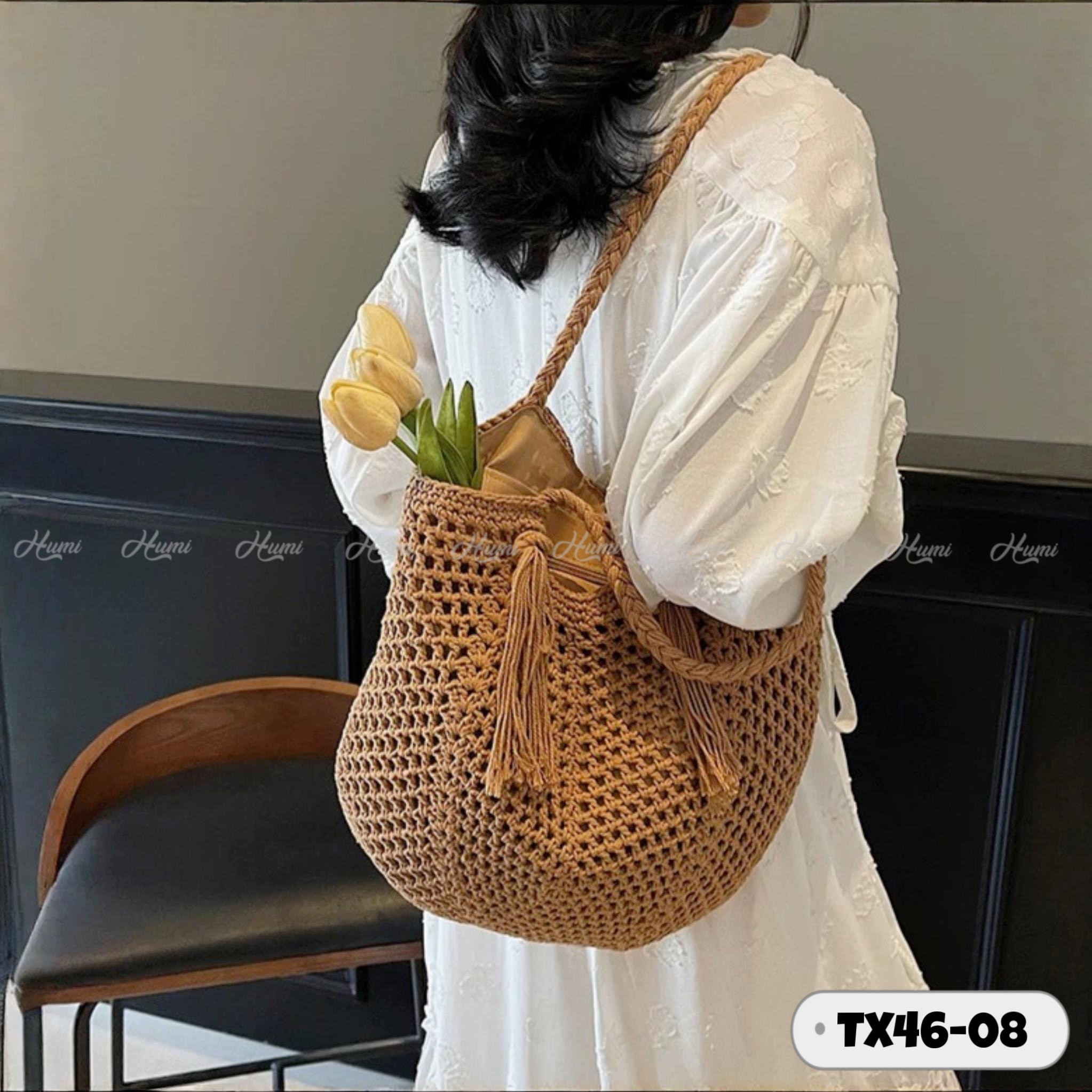 TÚI TOTE ĐEO VAI PHONG CÁCH CASUAL (TX46-08 NÂU)
