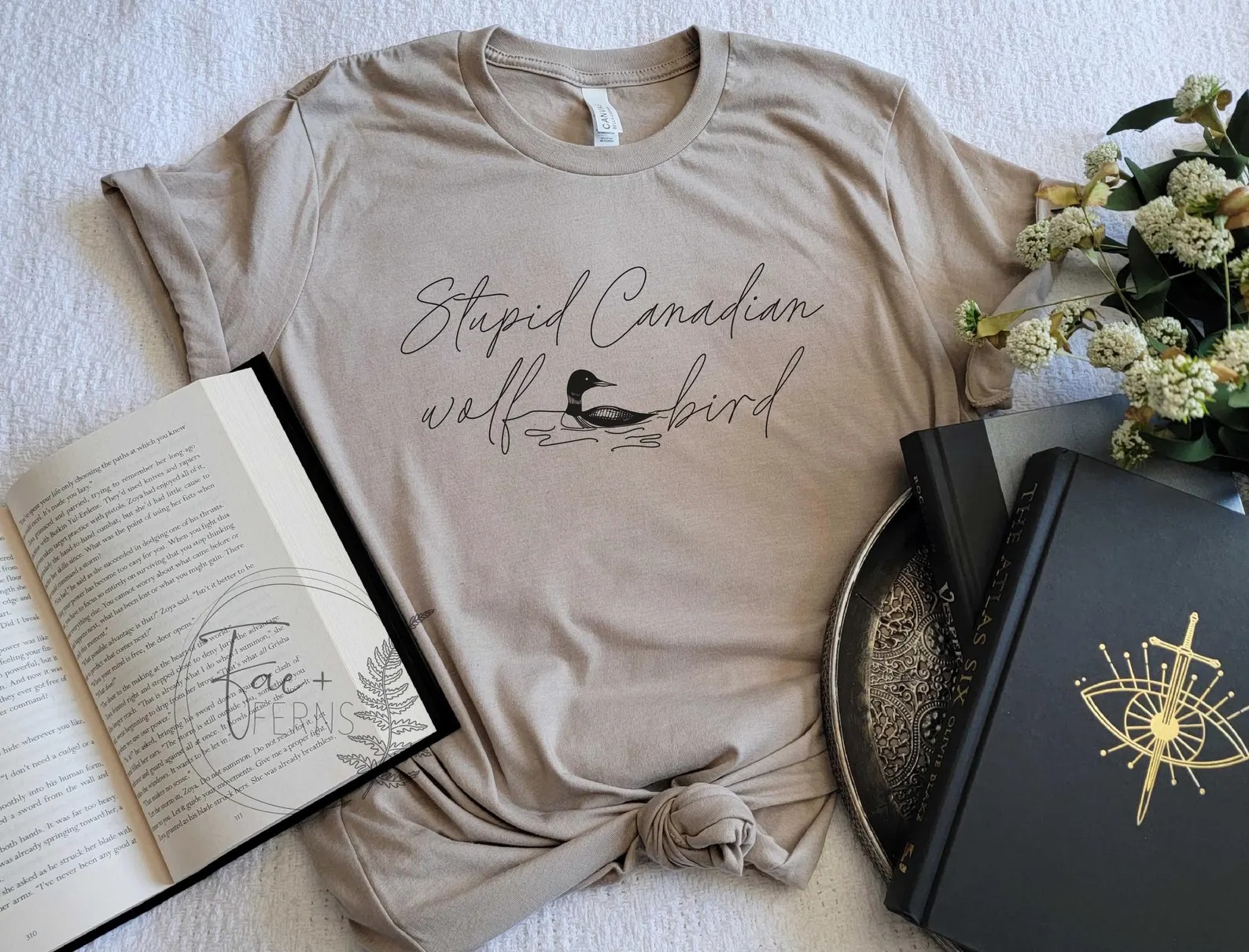 Canadian Wolf Bird T-shirt | Hockey Romance