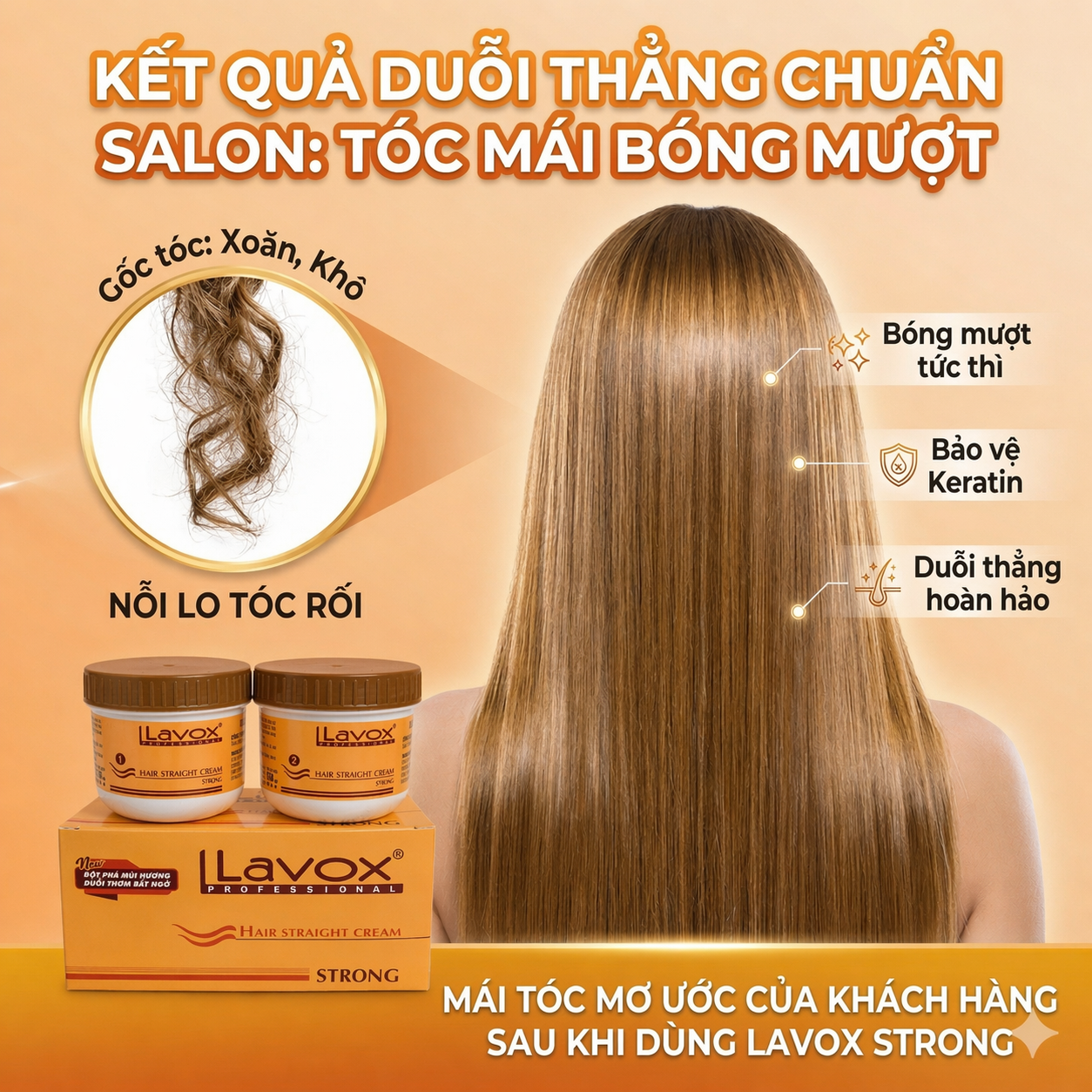 Kem Duỗi Tóc Lavox Professional Strong - Chuẩn Salon Tại Nhà, Hương Thơm Dịu Nhẹ & Tặng Kèm Bộ Dụng Cụ_thumbnail_3