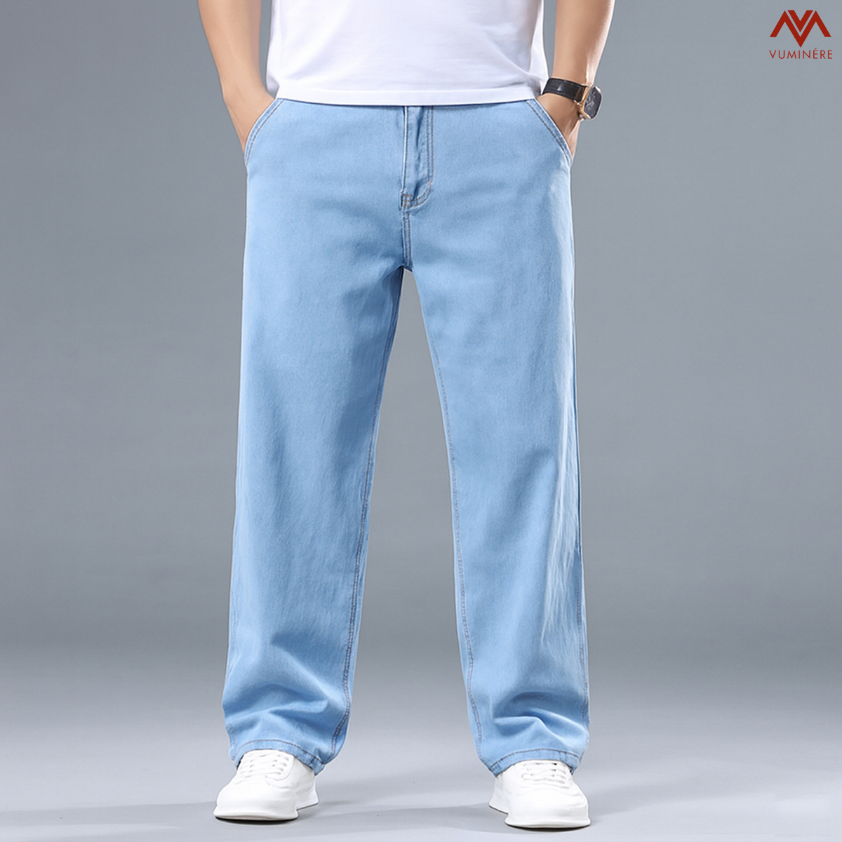 Quần Jeans nam dáng suông rộng ( GB10 )