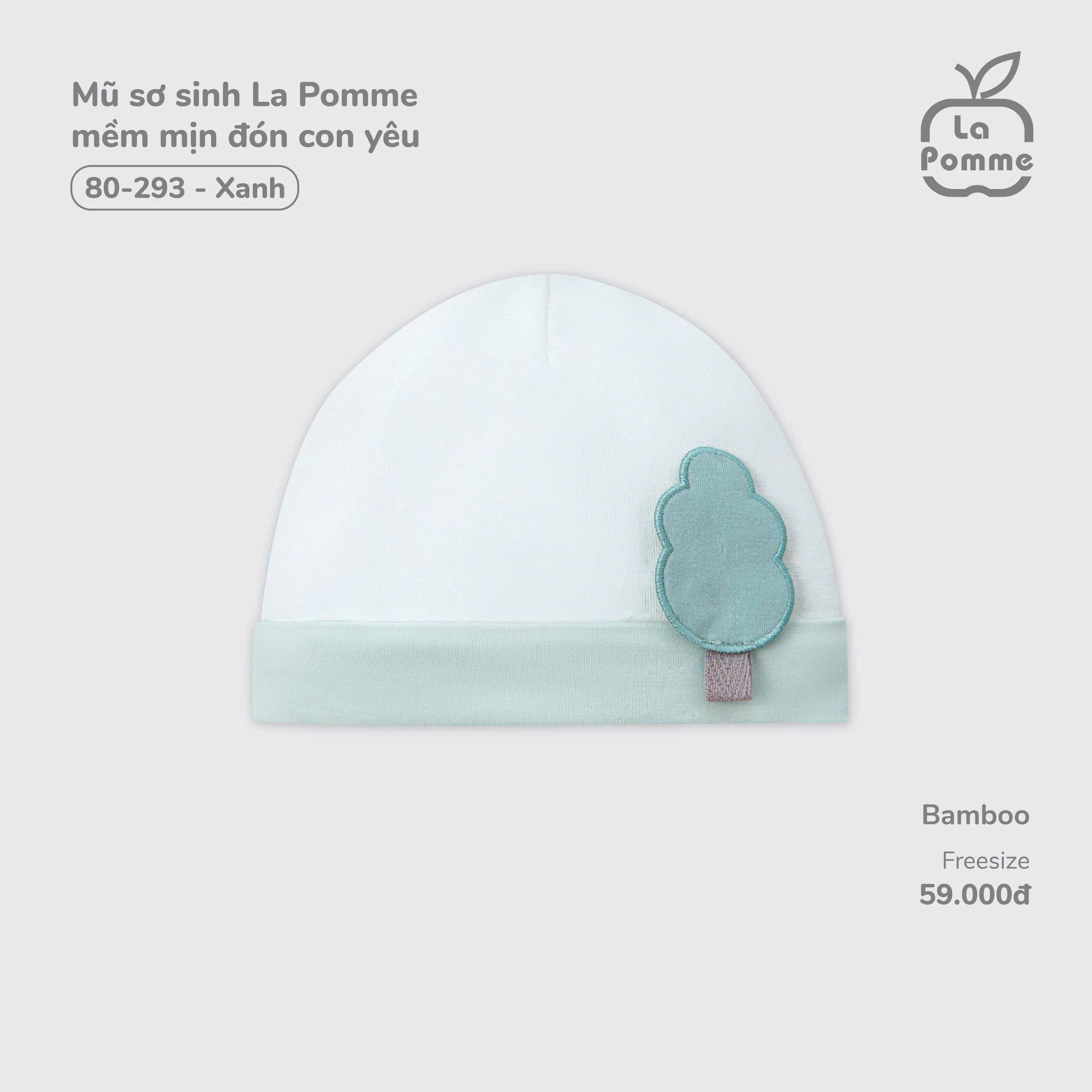 Nón sơ sinh La Pomme (new)