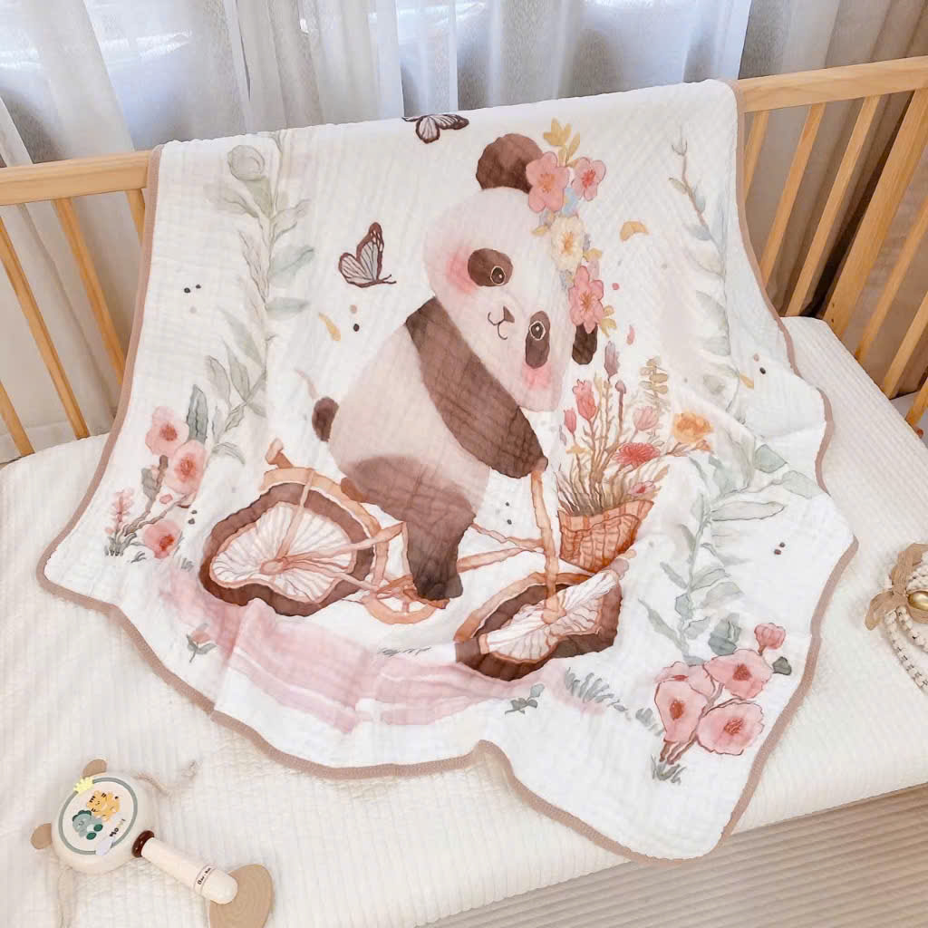 Khăn xô 6 lớp họa tiết cổ tích (100X100cm)