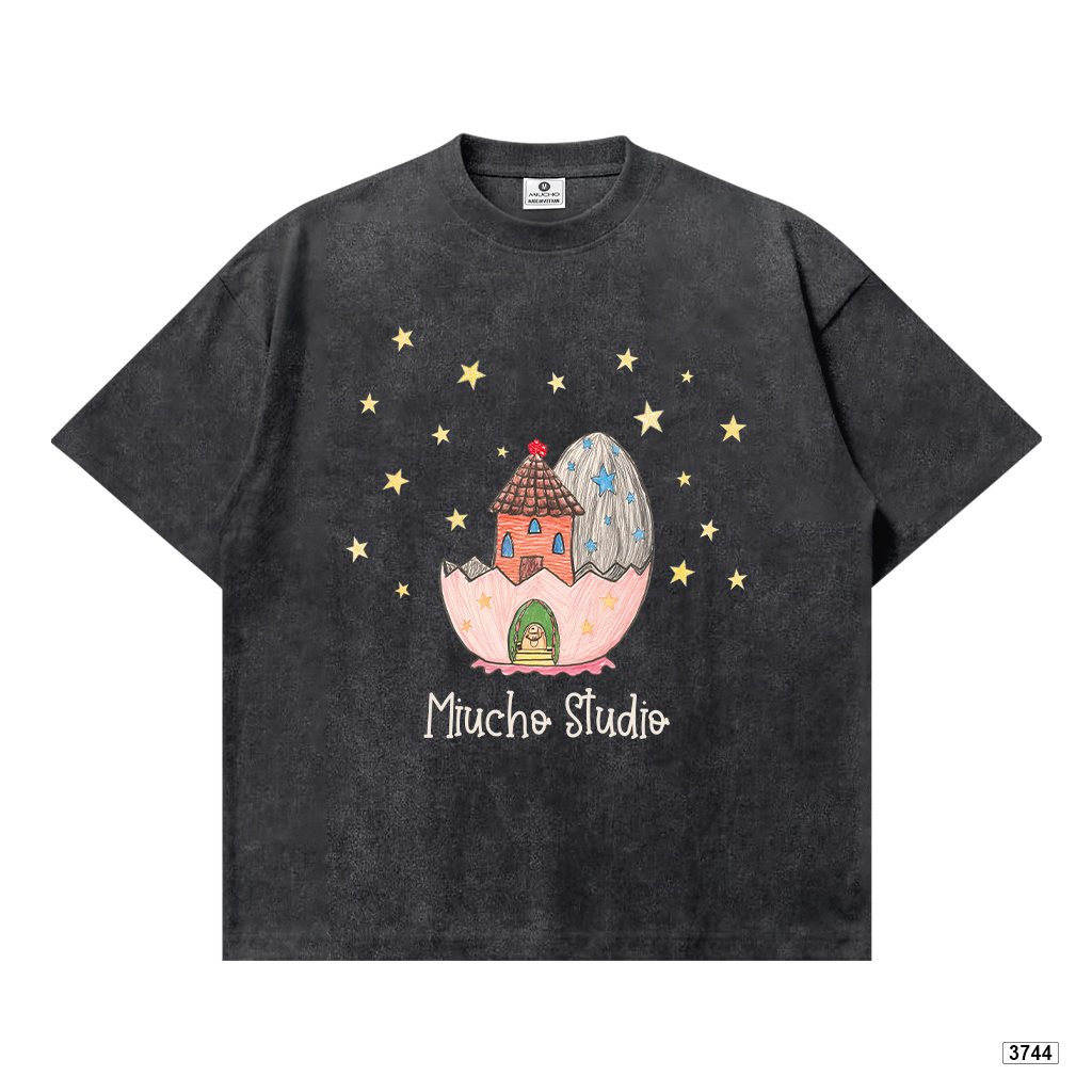 Áo thun nữ form boxy hoạt hình mùa hè Dreamee đáng yêu chất thoáng mát Miucho 3744_thumbnail_0