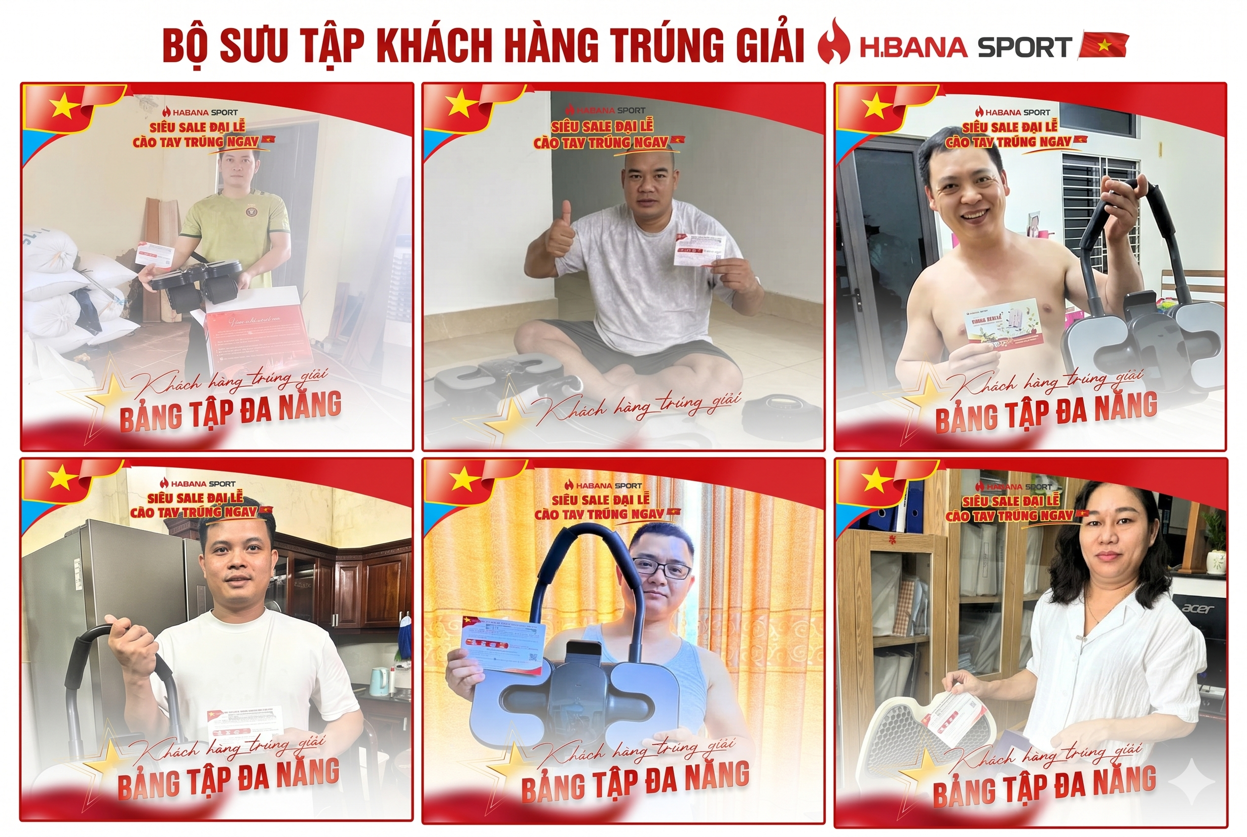CHÚC MỪNG KHÁCH HÀNG TRÚNG BẢNG TẬP ĐA NĂNG TỪ CHƯƠNG TRÌNH 