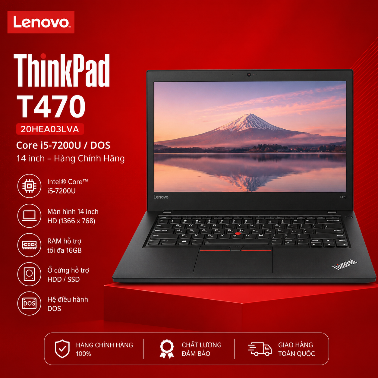  Laptop Lenovo ThinkPad T470 20HEA03LVA Core i5-7200U/DOS 14 inch – Hàng Chính Hãng_thumbnail_4