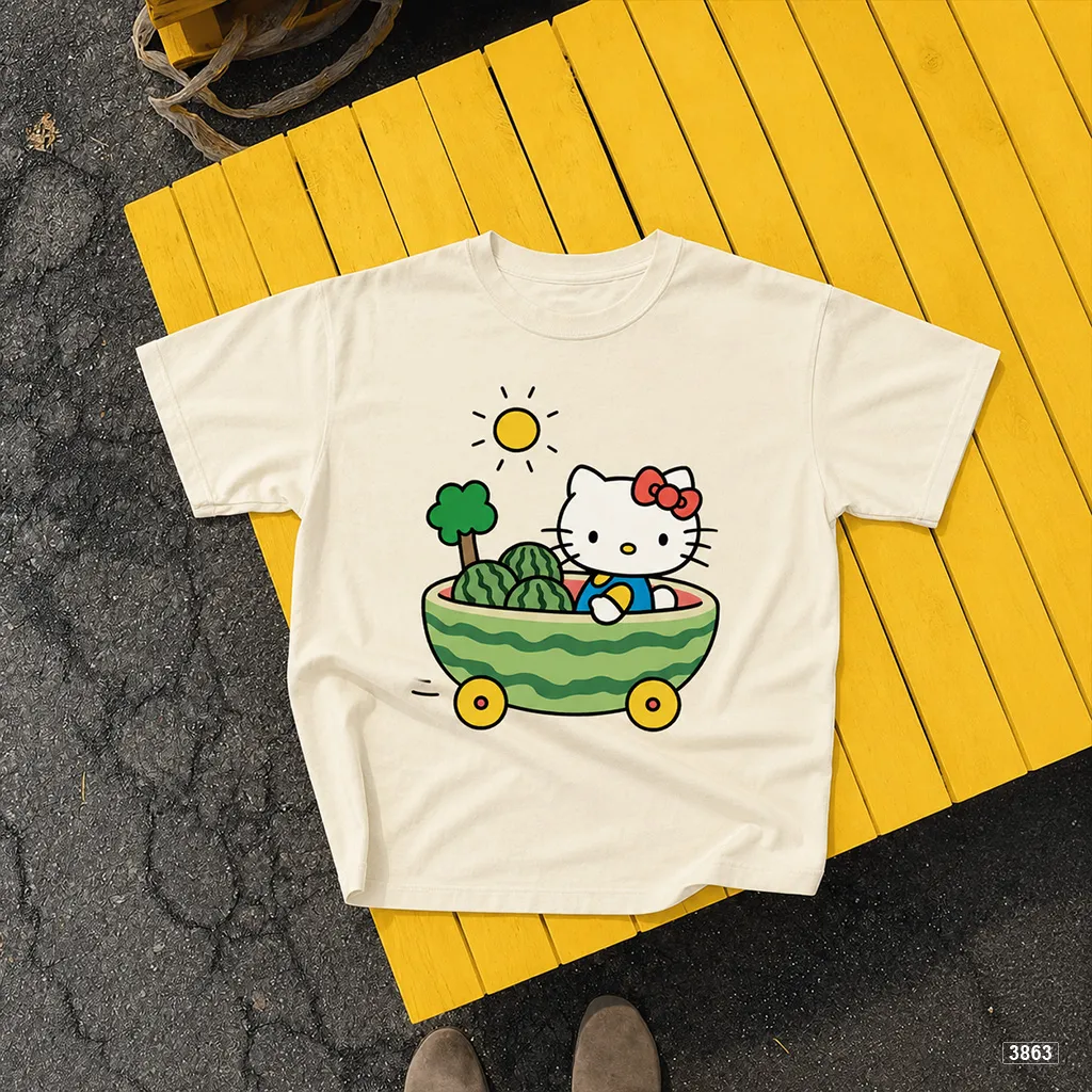 Áo thun bé gái form rộng Kittie Watermelon Kado 3863_thumbnail_6