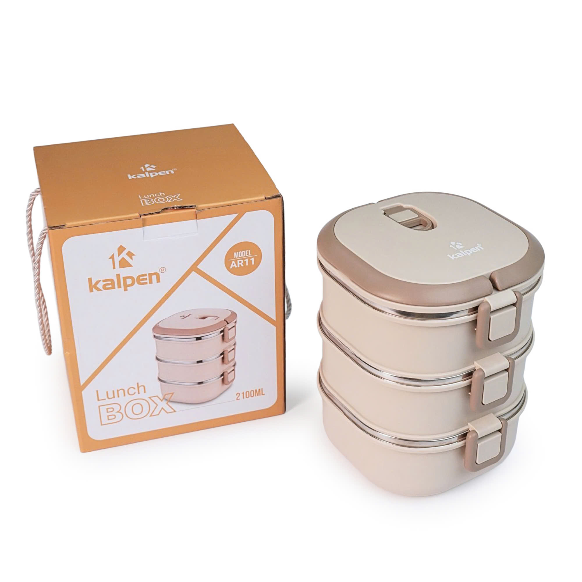 Hộp cơm 3 tầng Inox 304 2.1L