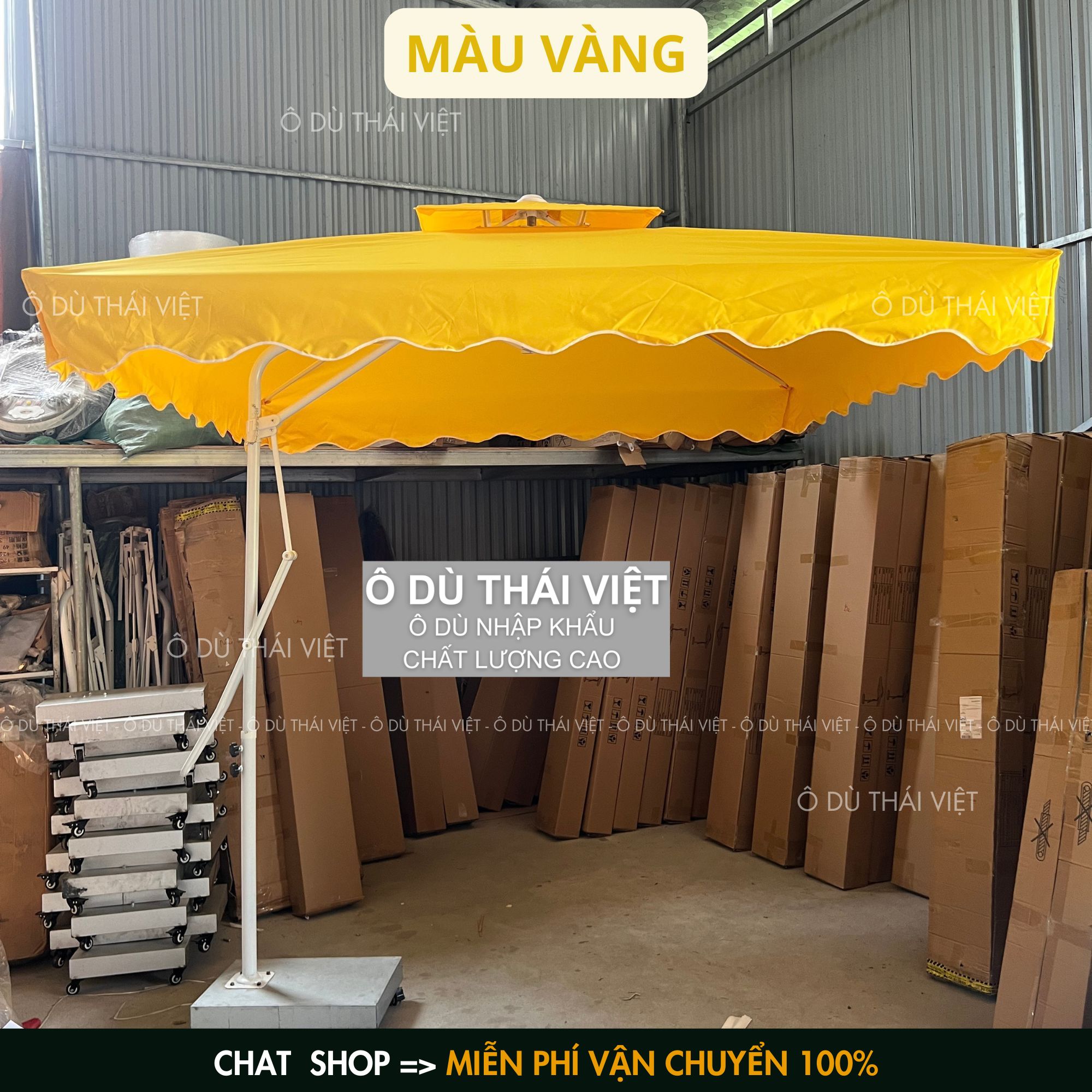 Dù che lệch tâm vuông ngoài trời rộng 2,5x2,5m HÀNG NHẬP KHẨU CAO CẤP vải dù polyester chống thấm tuyệt đối_thumbnail_12