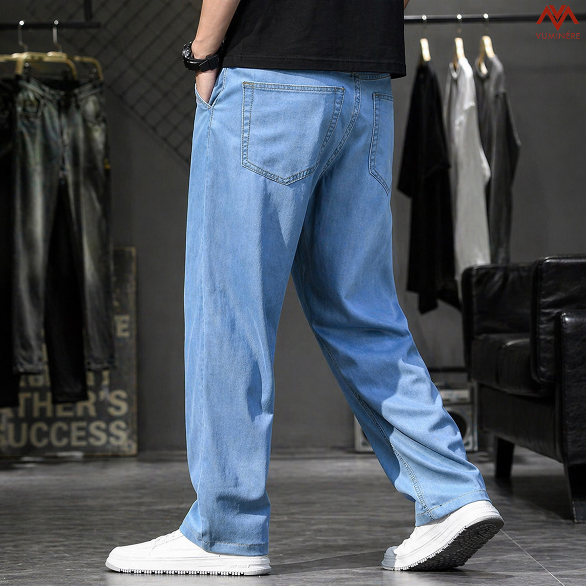 Quần Jeans nam VUMINÉRE - Wide Leg Jeans Form suông ống rộng