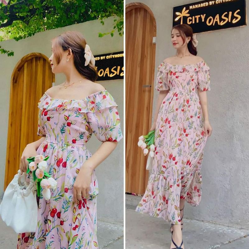 Maxi Dress Puffy Sleeves_thumbnail_2