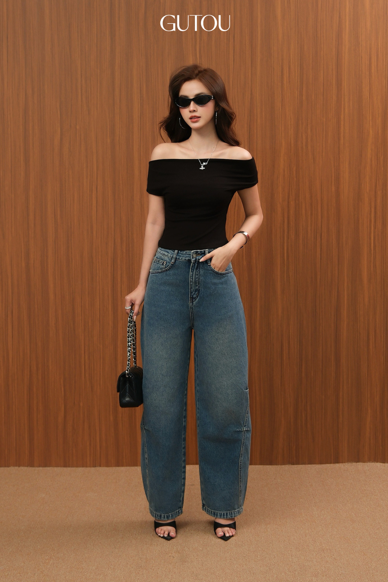 [ GUTOU ] Quần jean Baggy Ivia Chic
