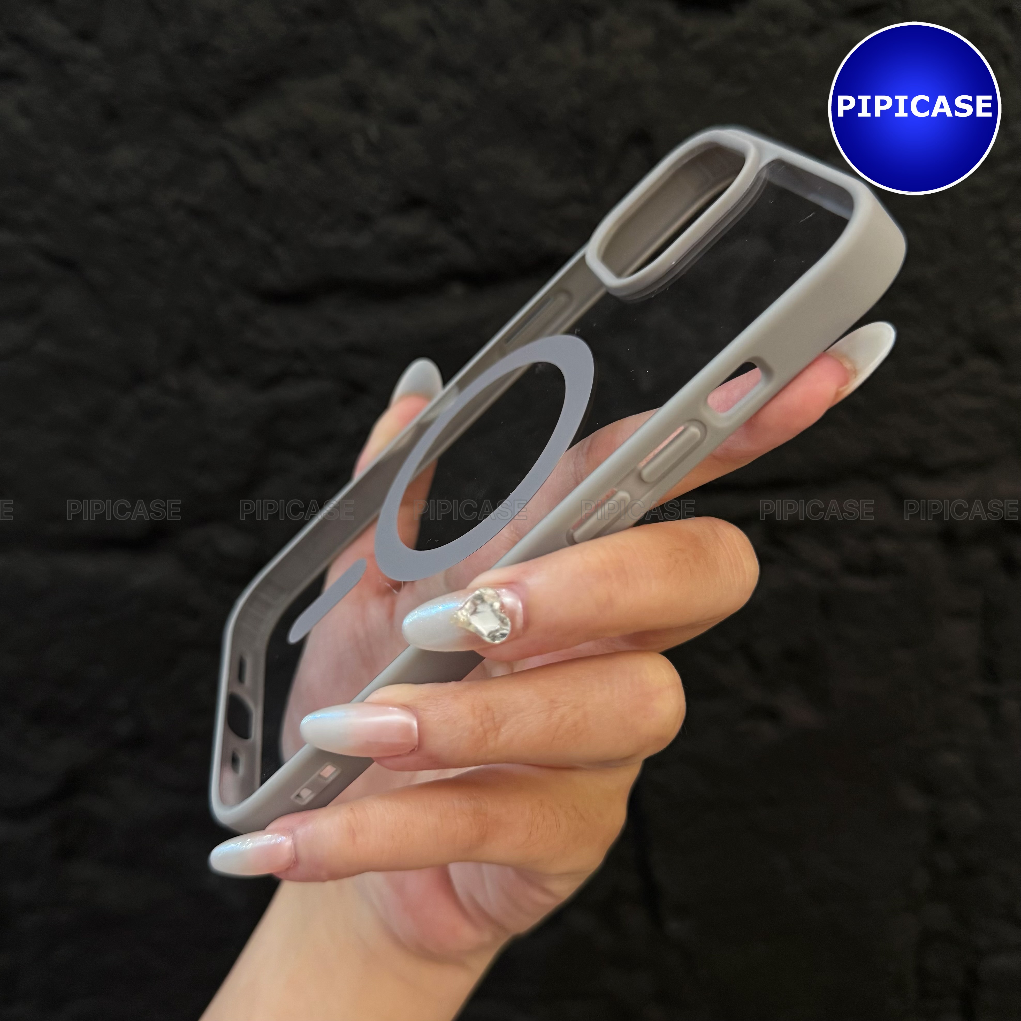 Ốp Lưng iPhone 15 - Chic - Xám_thumbnail_5