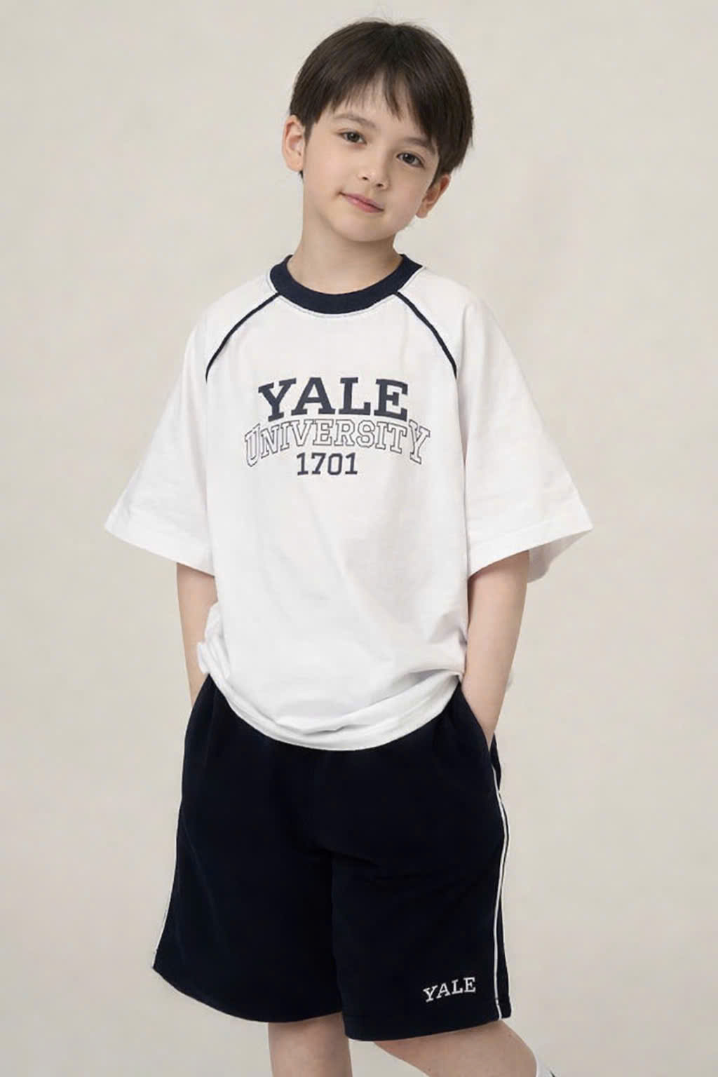 Set áo thun phối viền + quần bé_thumbnail_7