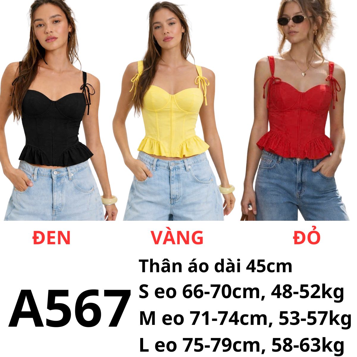 A567 - Áo Croset 2 dây