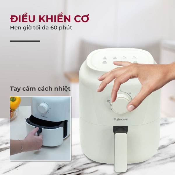 Nồi chiên không dầu mini Fujihome A3 A/B( 3,2lit)_thumbnail_0
