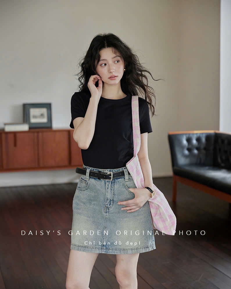 CHÂN VÁY DENIM BASIC
