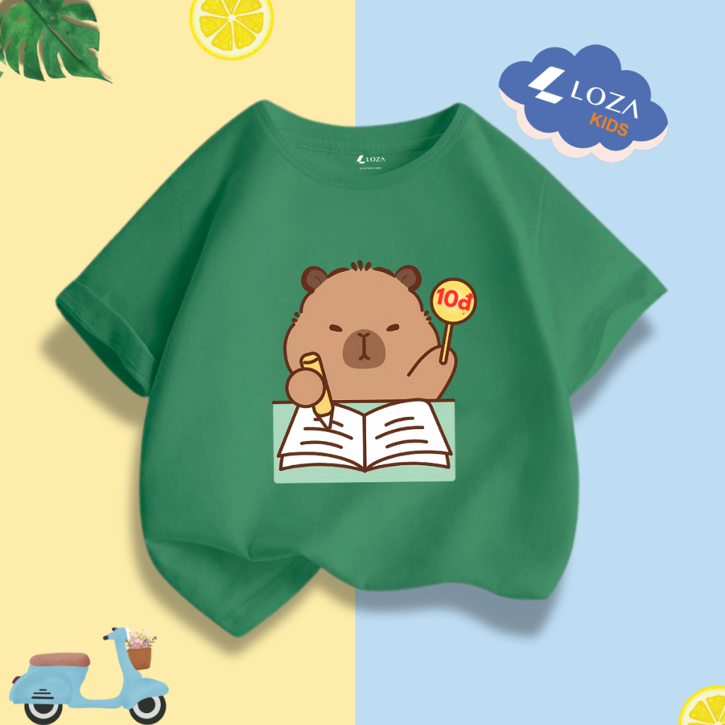 [XẢ KHO SIZE 150] Áo phông cho bé trai bé gái nhiều mẫu chất liệu thun cotton mềm mát size từ 30-35kg - Loza Kids XA007_thumbnail_30