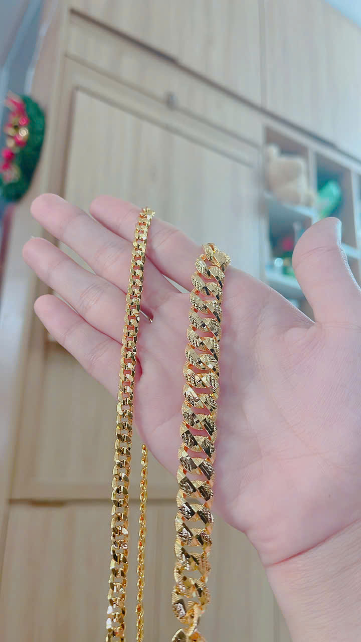 Combo Lắc  + Dây Chuyền Khoen Lật