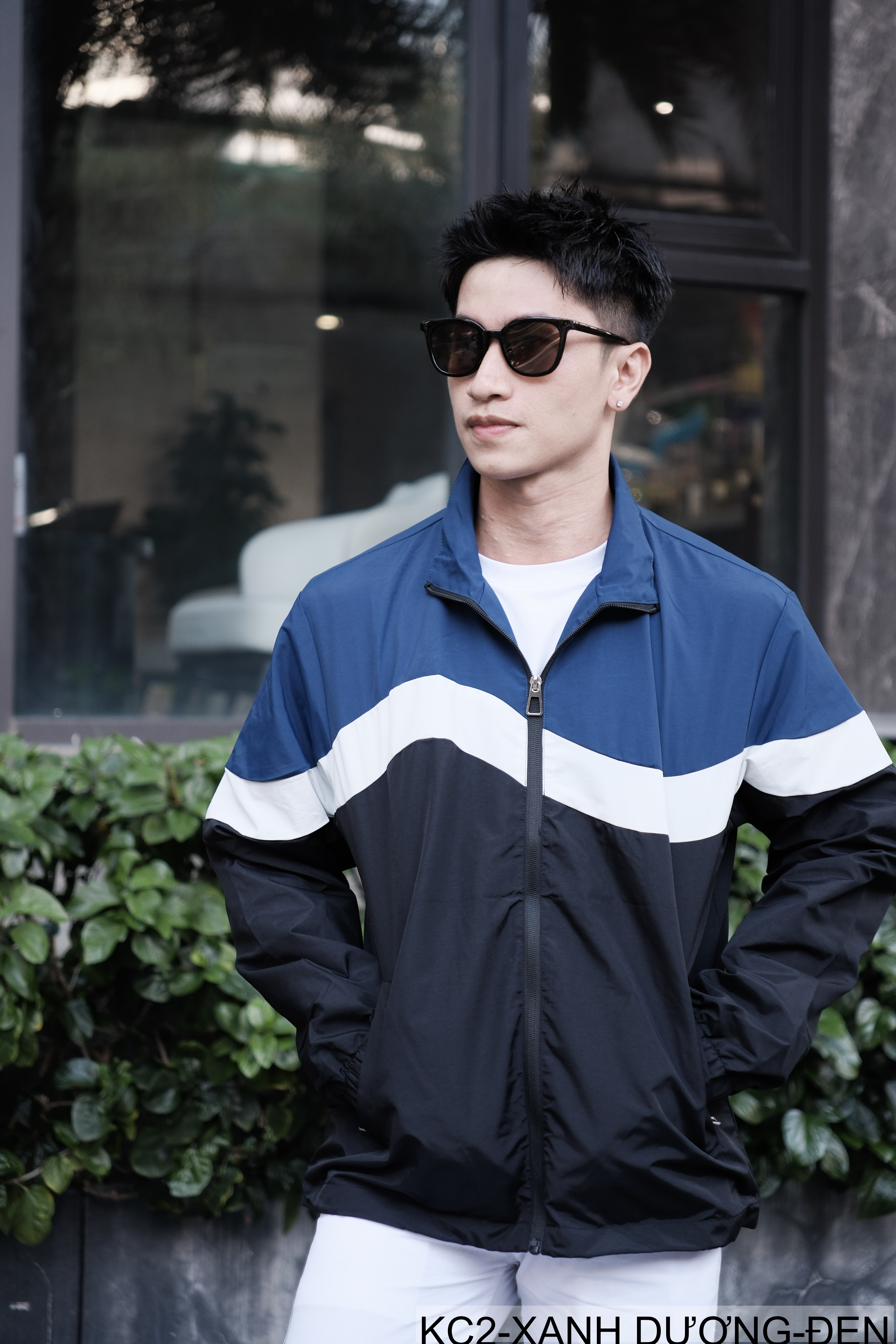KC2 - Áo khoác nam phối màu thời trang cổ đứng phong cách thể thao xuân thu_thumbnail_5
