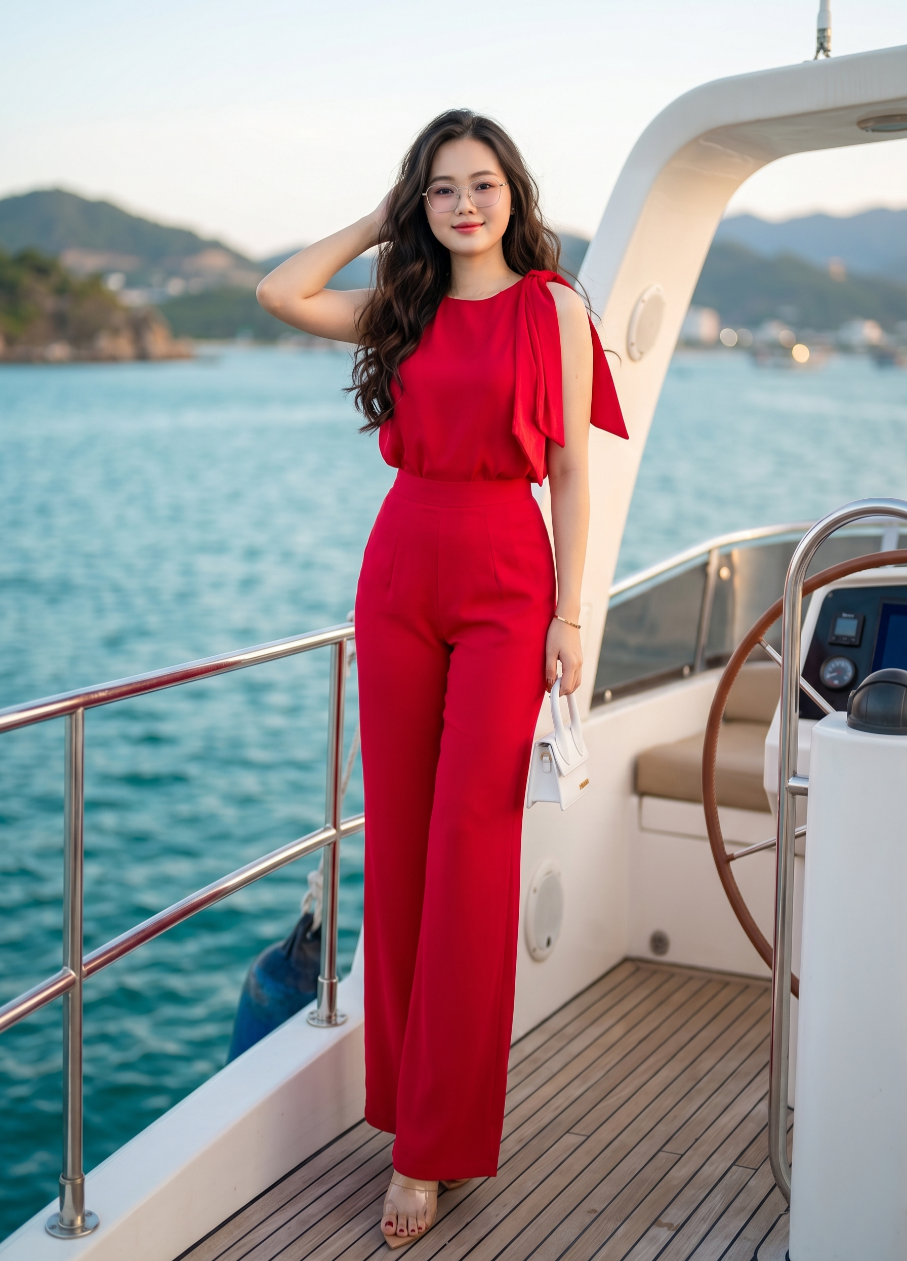 Set bộ đồ quần dài ống loe áo nơ_thumbnail_9