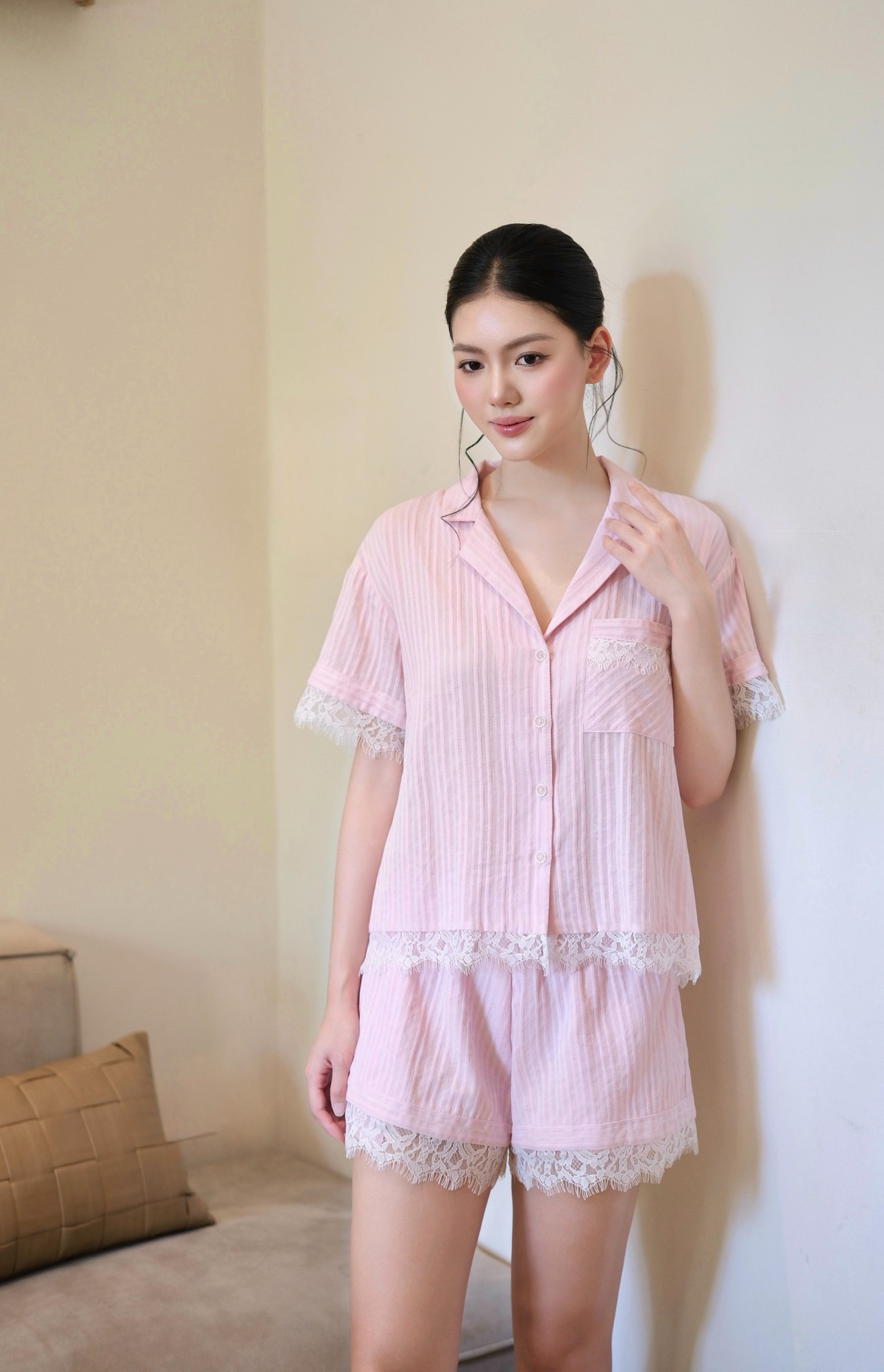 Bộ Cotton Thô Áo Cộc Quần Cộc BN680